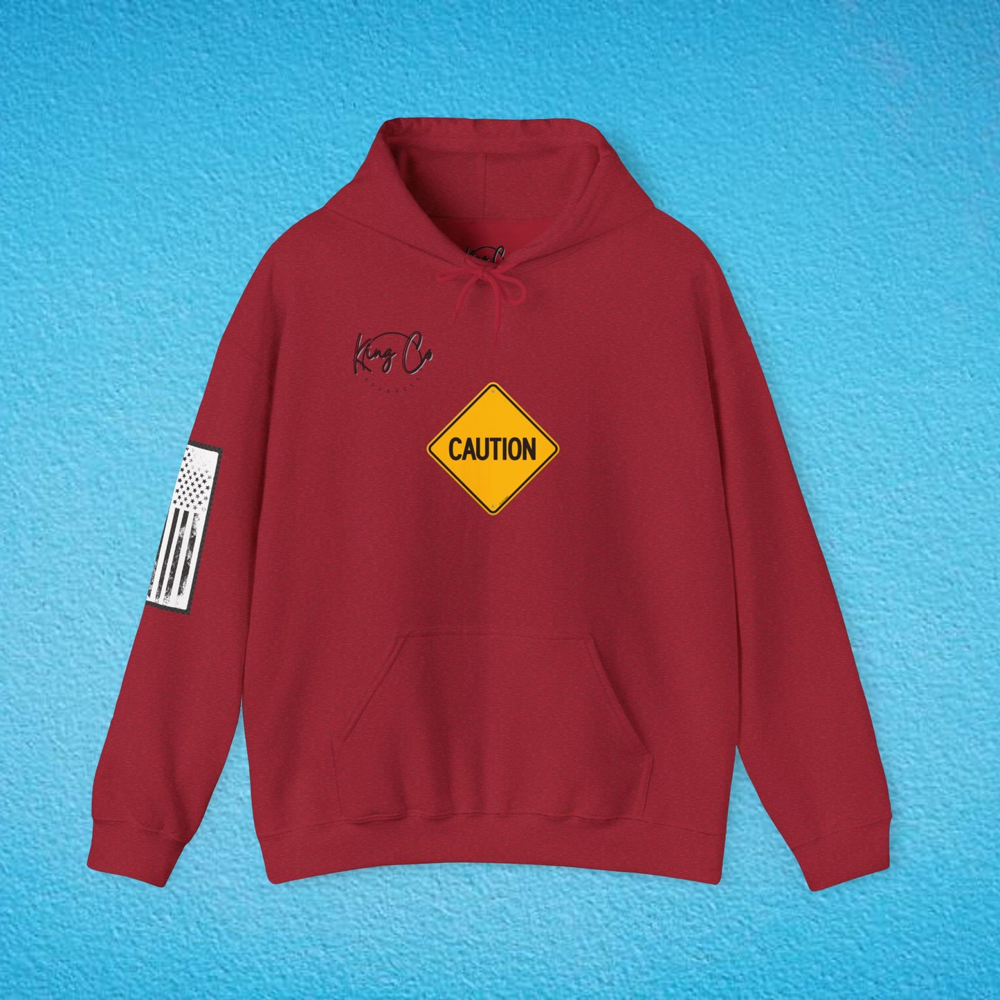 CAUTION "Has Opinions And Isn't Afraid To Use Them.." Unisex Heavy Blend™ Hooded Sweatshirt