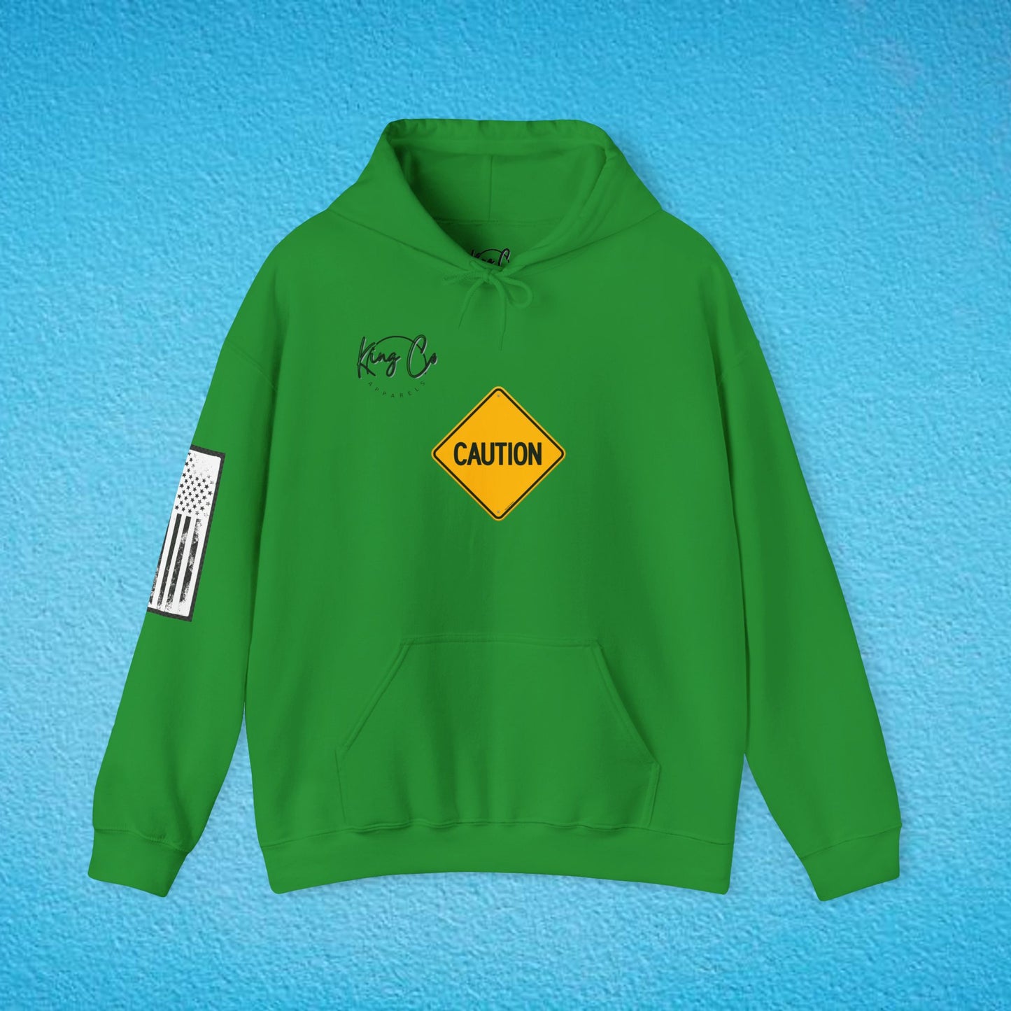 CAUTION "Has Opinions And Isn't Afraid To Use Them.." Unisex Heavy Blend™ Hooded Sweatshirt