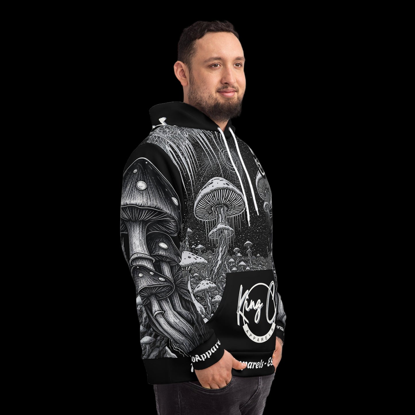 KingCoApparels "Shroom Web World" Unisex Medium Blend™ Hooded Sweatshirt