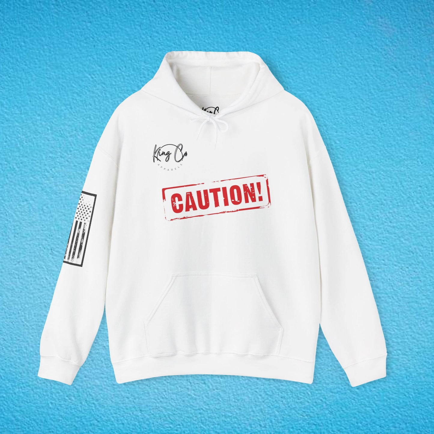 CAUTION "No Emotional Support Included.." Unisex Heavy Blend™ Hooded Sweatshirt