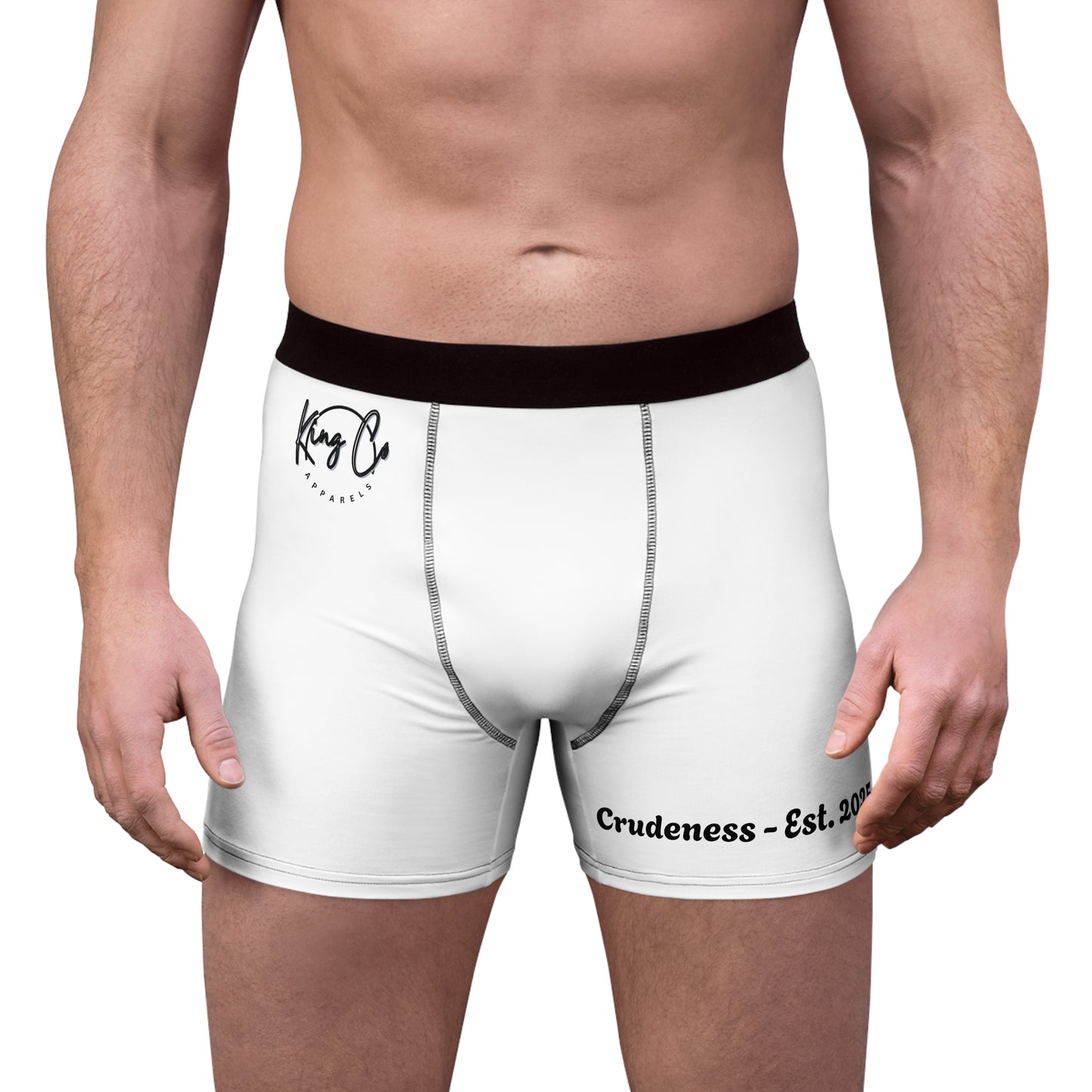 "King Co Apparels" Men's, Boxer Briefs 'Crudeness - Est. 2025'