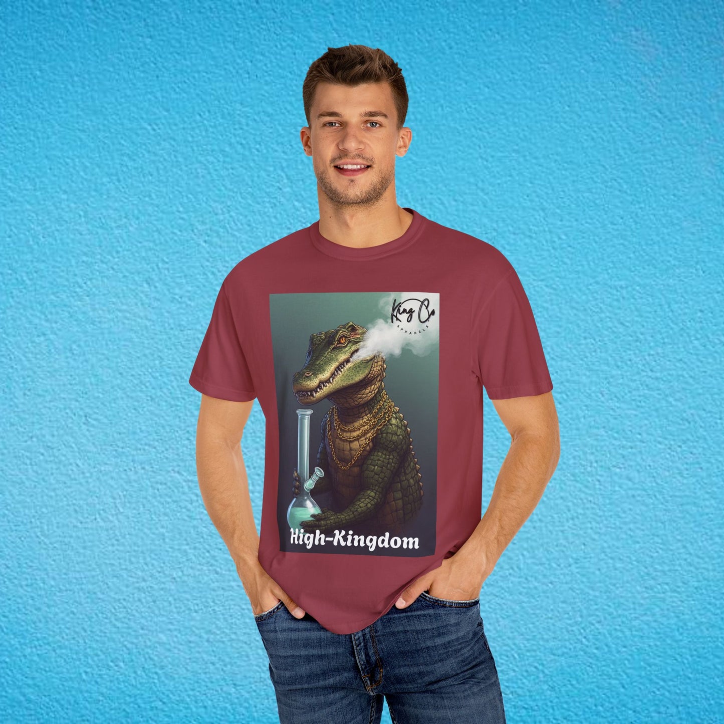 KingCoApparels, High-Kingdom "Crocodile" Unisex Garment-Dyed T-shirt