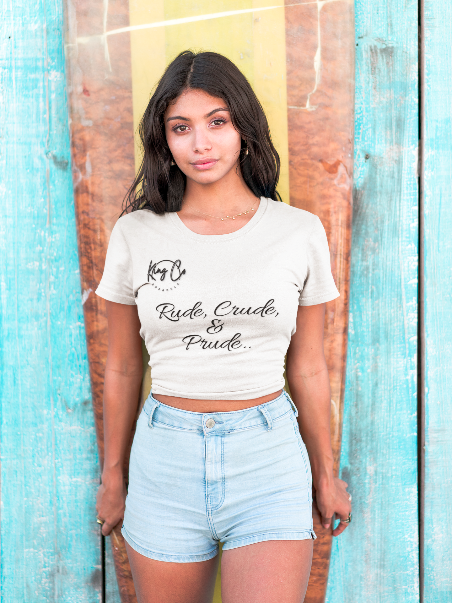 "Rude, Crude, & Prude.." Women's Crop Top Tee™