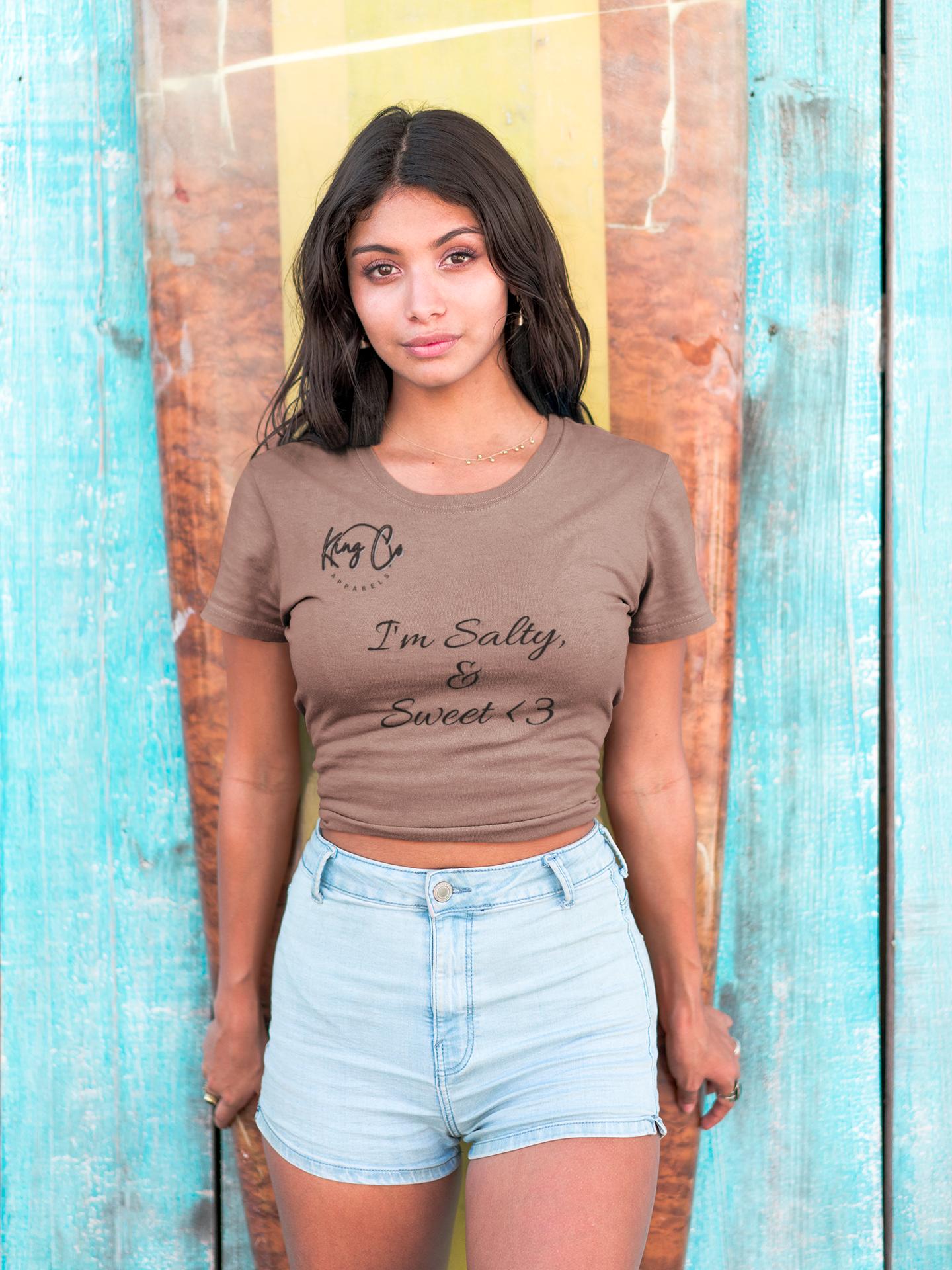"I'm Salty & Sweet <3" Women's Crop Top Tee™