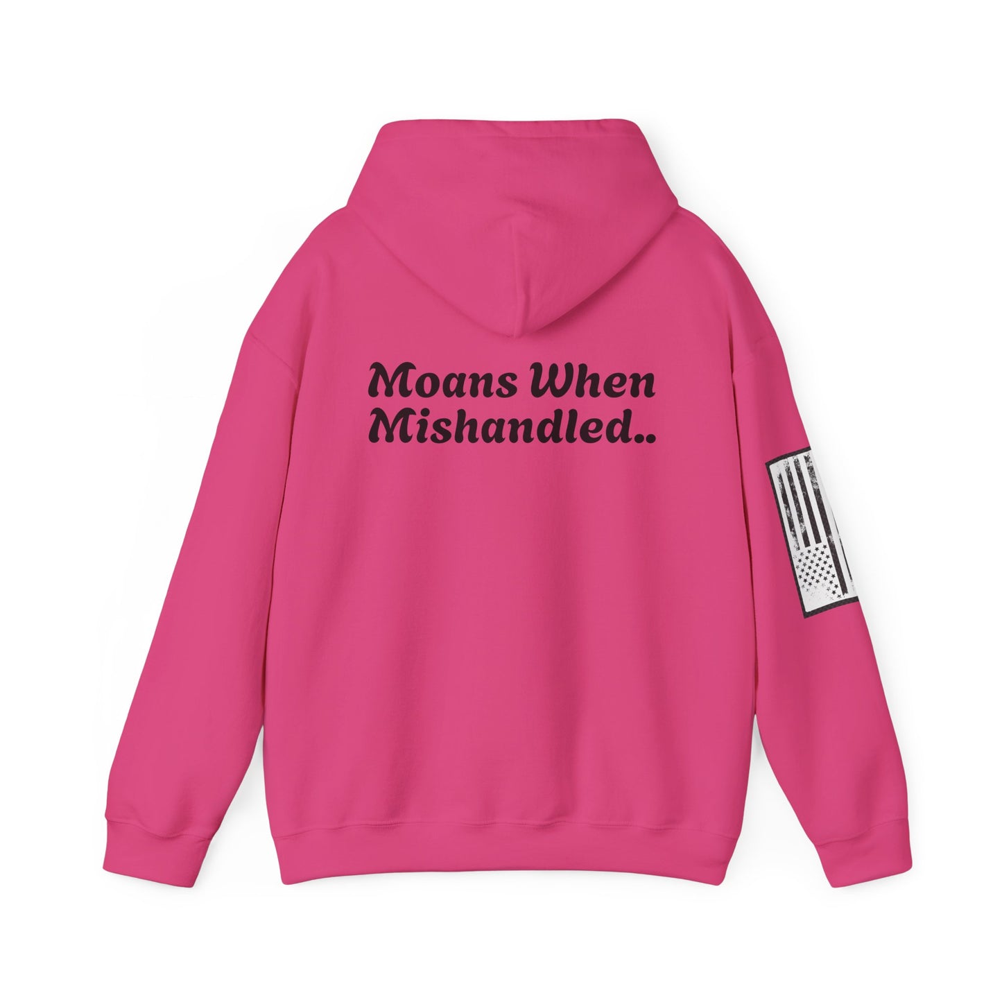CAUTION "Moans When Mishandled.." Unisex Heavy Blend™ Hooded Sweatshirt