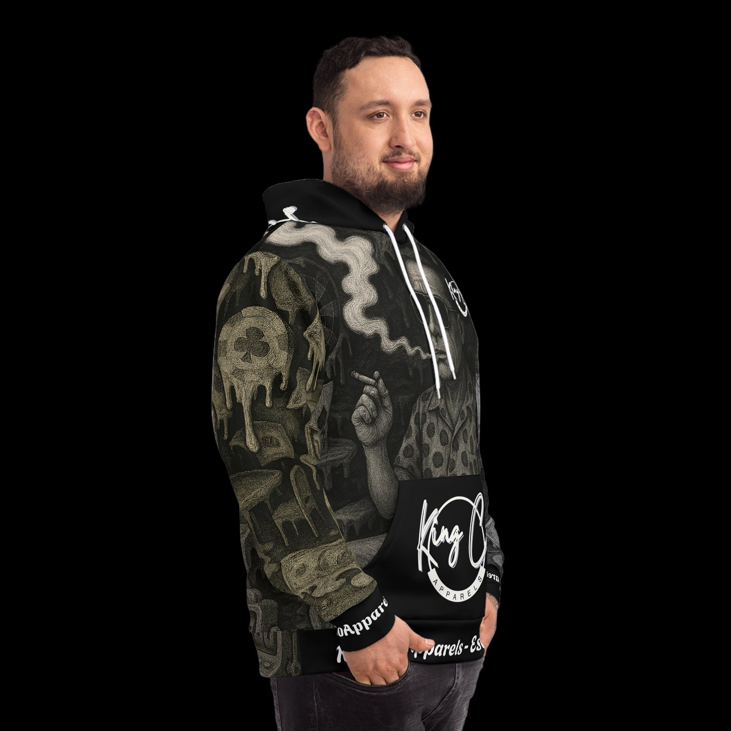 KingCoApparels "Tripping & Loathing In Vegas" Unisex Medium Blend™ Hooded Sweatshirt