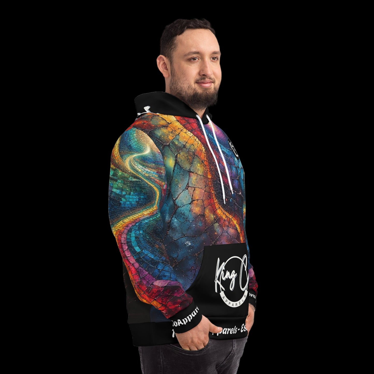 KingCoApparels "Whimsical Flow" Unisex Medium Blend™ Hooded Sweatshirt