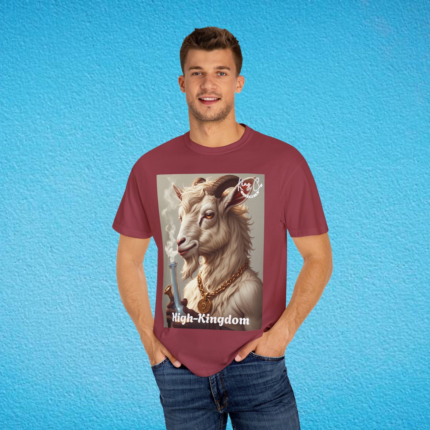 KingCoApparels, High-Kingdom "Goat" Unisex Garment-Dyed T-shirt