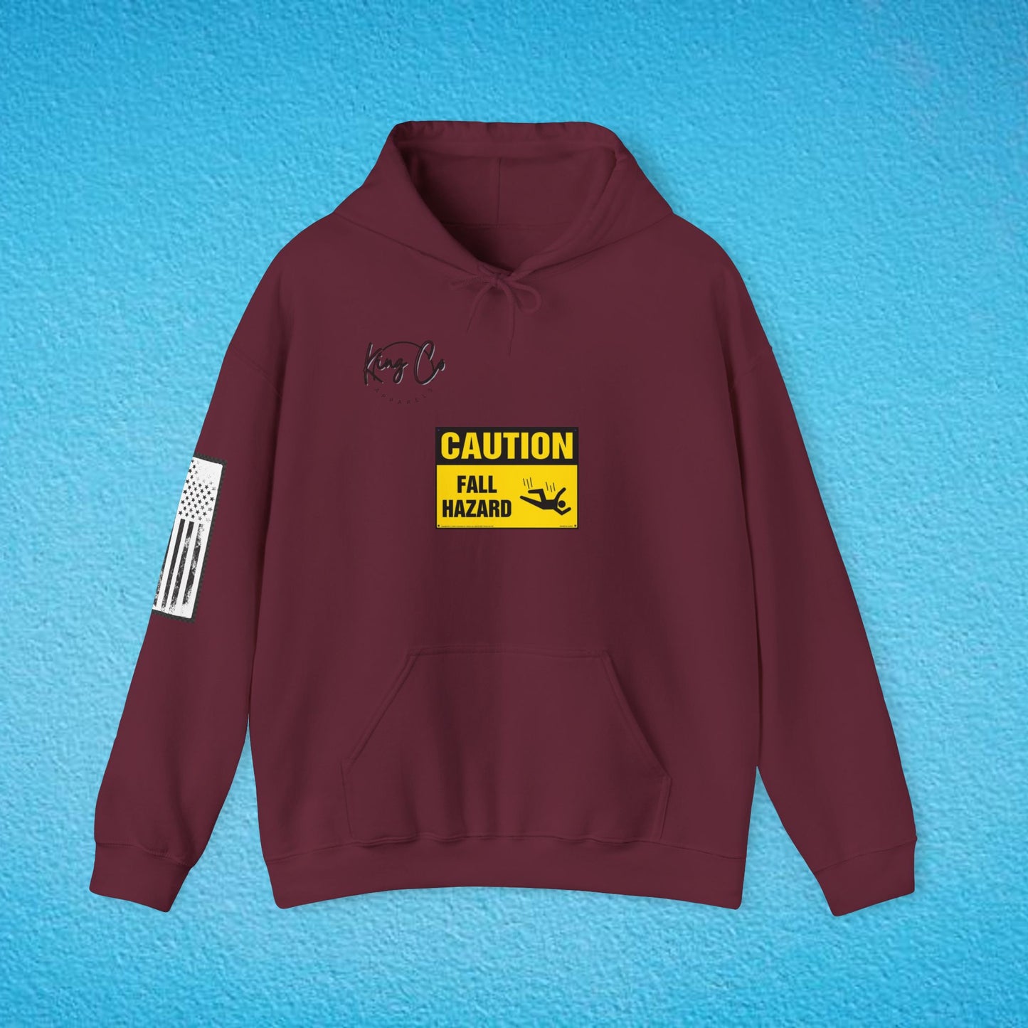 CAUTION Fall Hazard "For Emotionally Unstable Girls" Unisex Heavy Blend™ Hooded Sweatshirt
