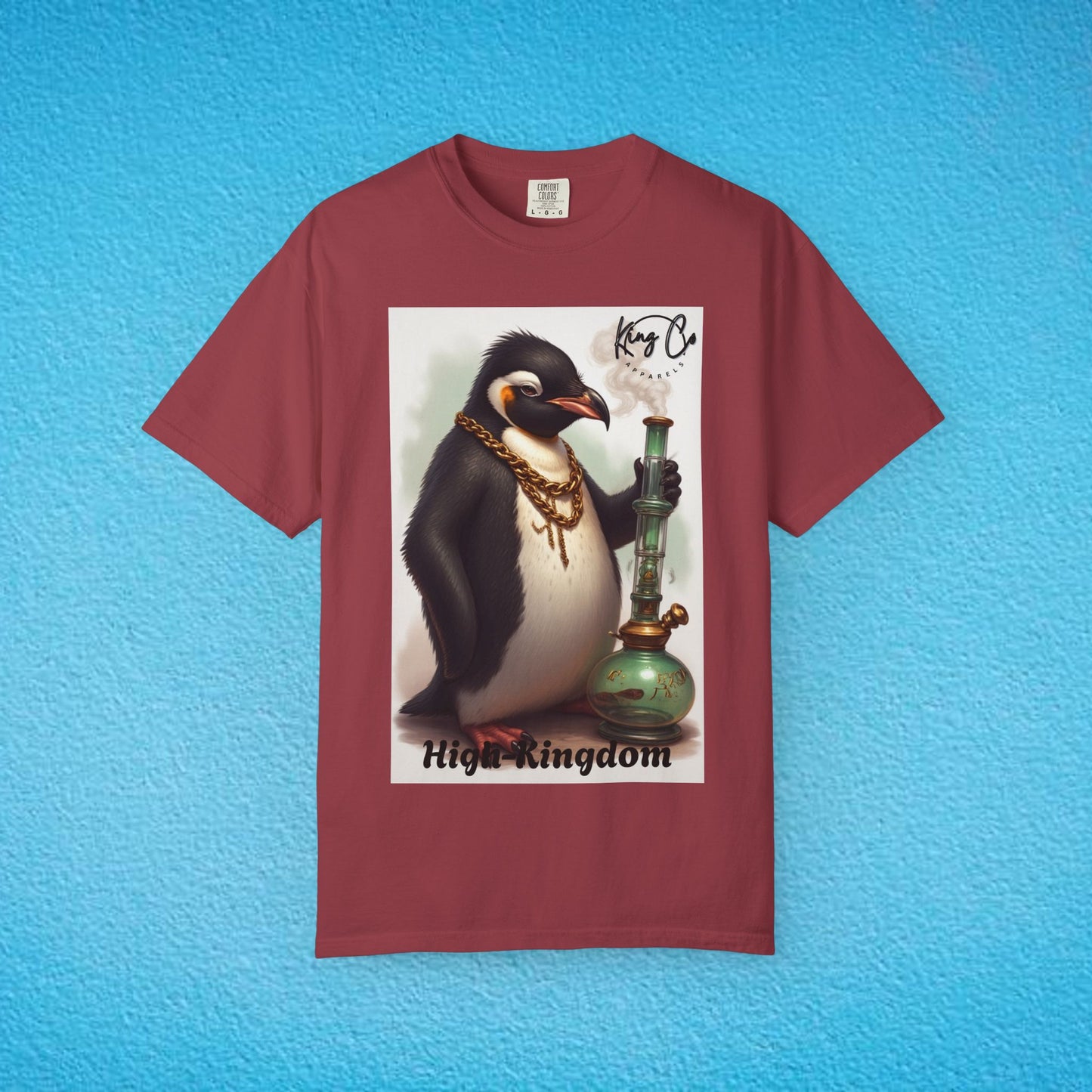 KingCoApparels, High-Kingdom "Penguin" Unisex Garment-Dyed T-shirt