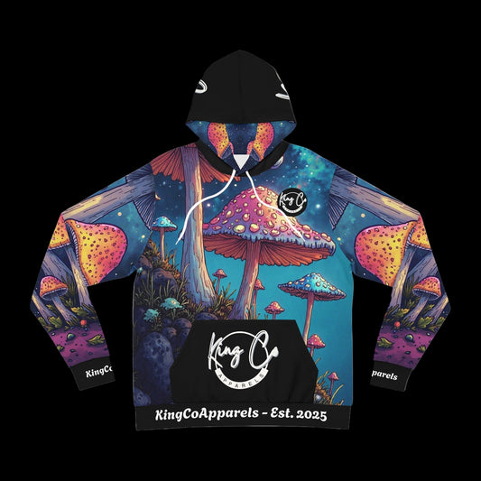 KingCoApparels "Psychedelic Shroom Galaxy" Unisex Medium Blend™ Hooded Sweatshirt