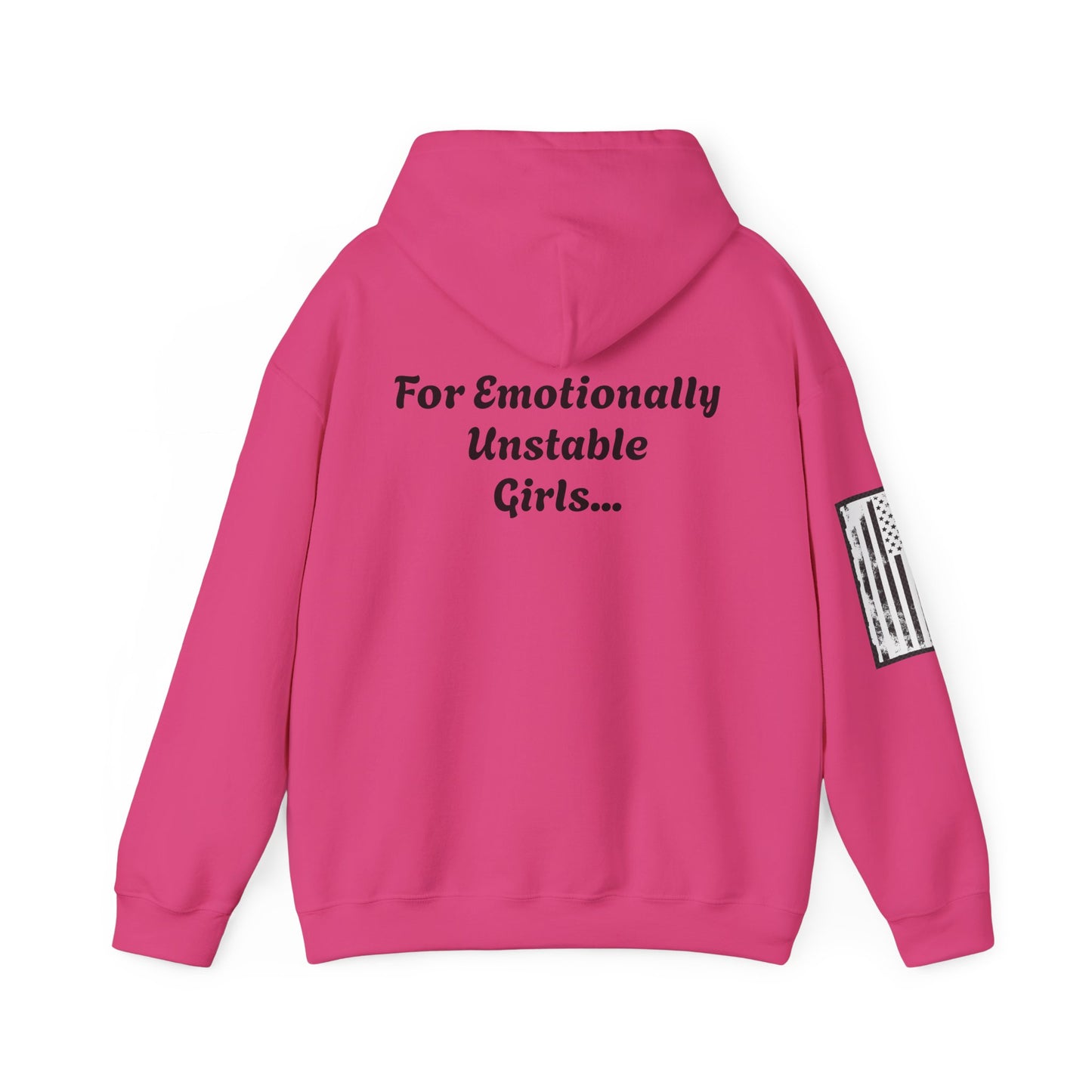 CAUTION Fall Hazard "For Emotionally Unstable Girls" Unisex Heavy Blend™ Hooded Sweatshirt