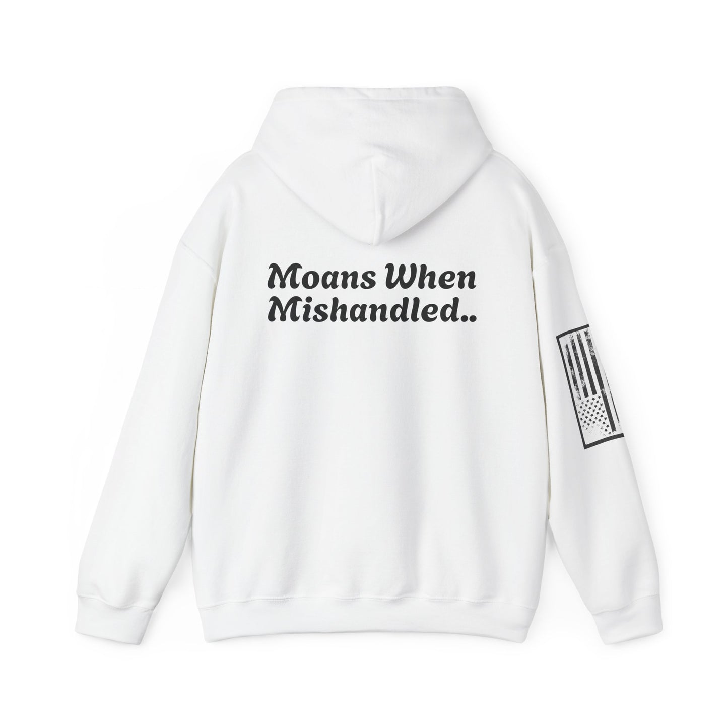 CAUTION "Moans When Mishandled.." Unisex Heavy Blend™ Hooded Sweatshirt