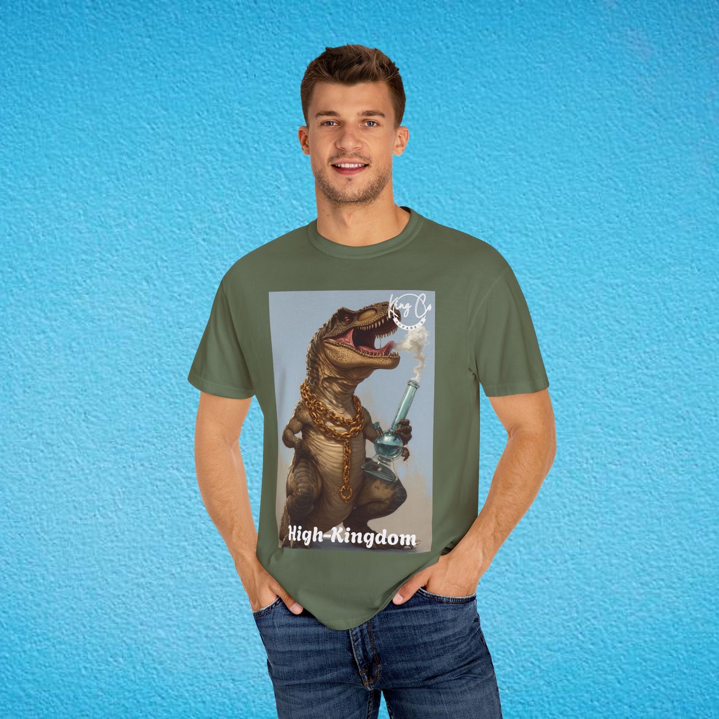 KingCoApparels, High-Kingdom "T-Rex" Unisex Garment-Dyed T-shirt