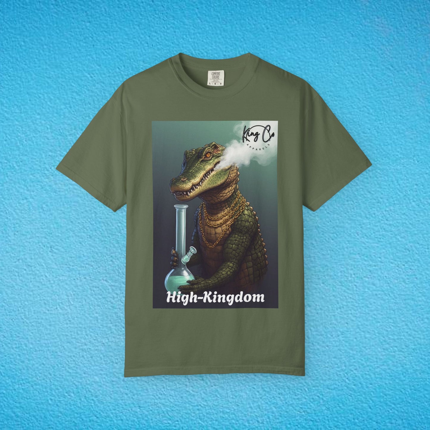 KingCoApparels, High-Kingdom "Crocodile" Unisex Garment-Dyed T-shirt