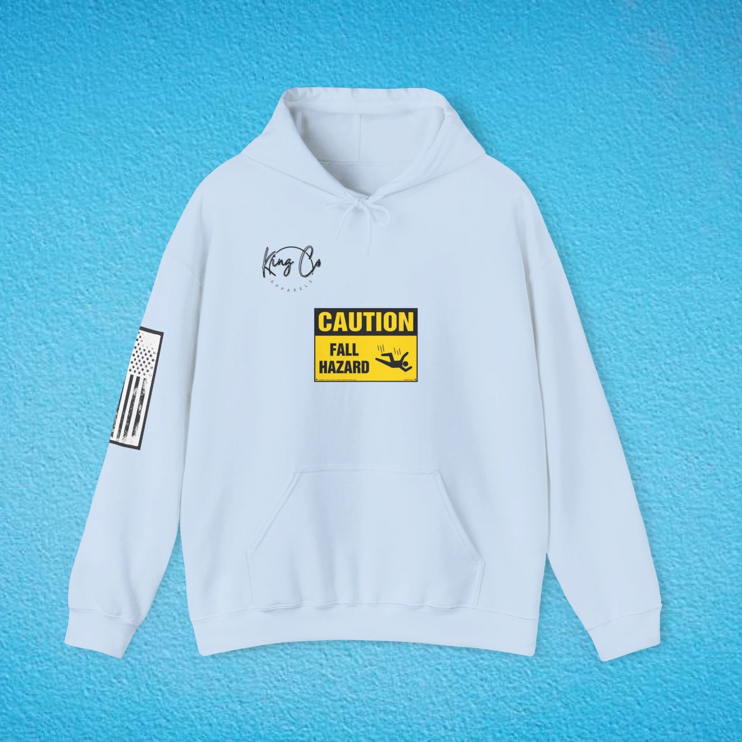 CAUTION Fall Hazard "For Emotionally Unstable Girls" Unisex Heavy Blend™ Hooded Sweatshirt