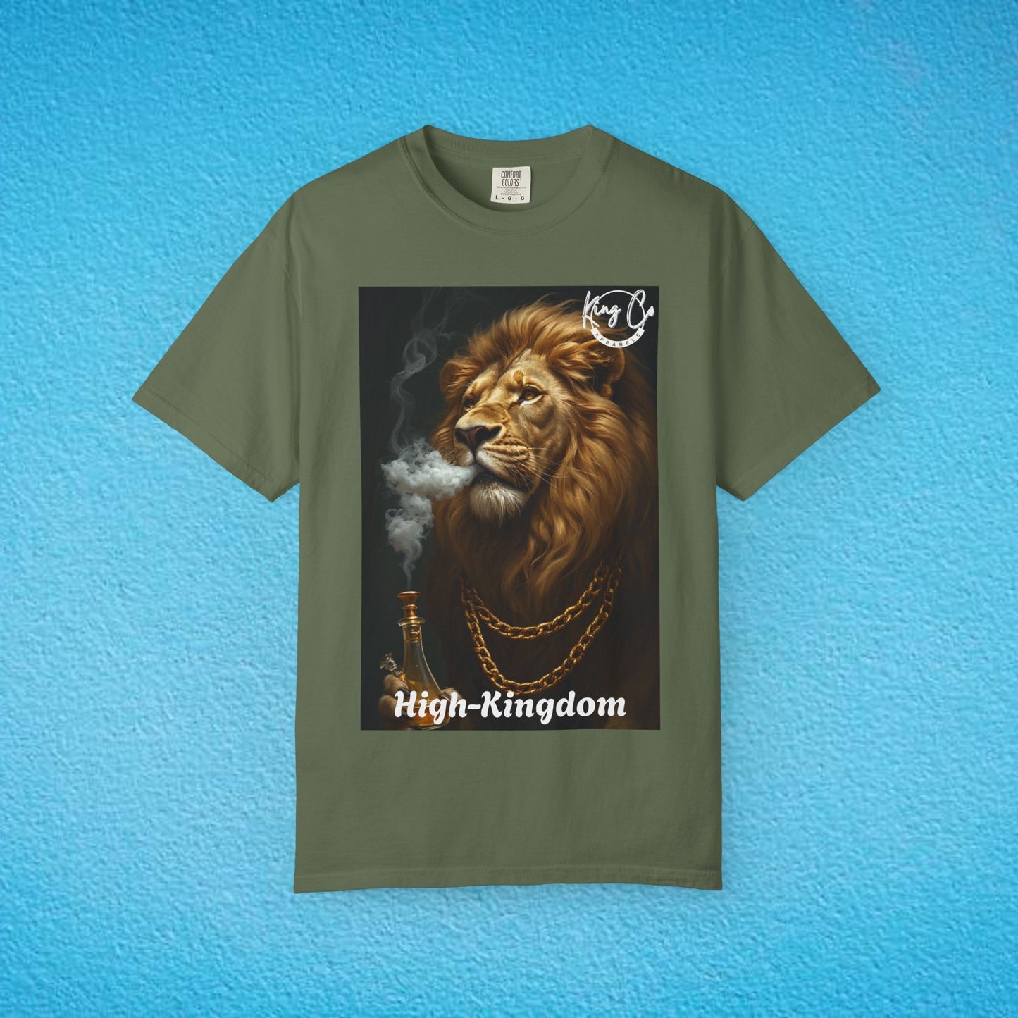 KingCoApparels, High-Kingdom "Lion" Unisex Garment-Dyed T-shirt