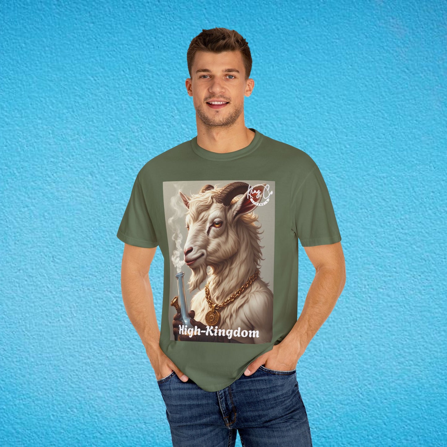 KingCoApparels, High-Kingdom "Goat" Unisex Garment-Dyed T-shirt