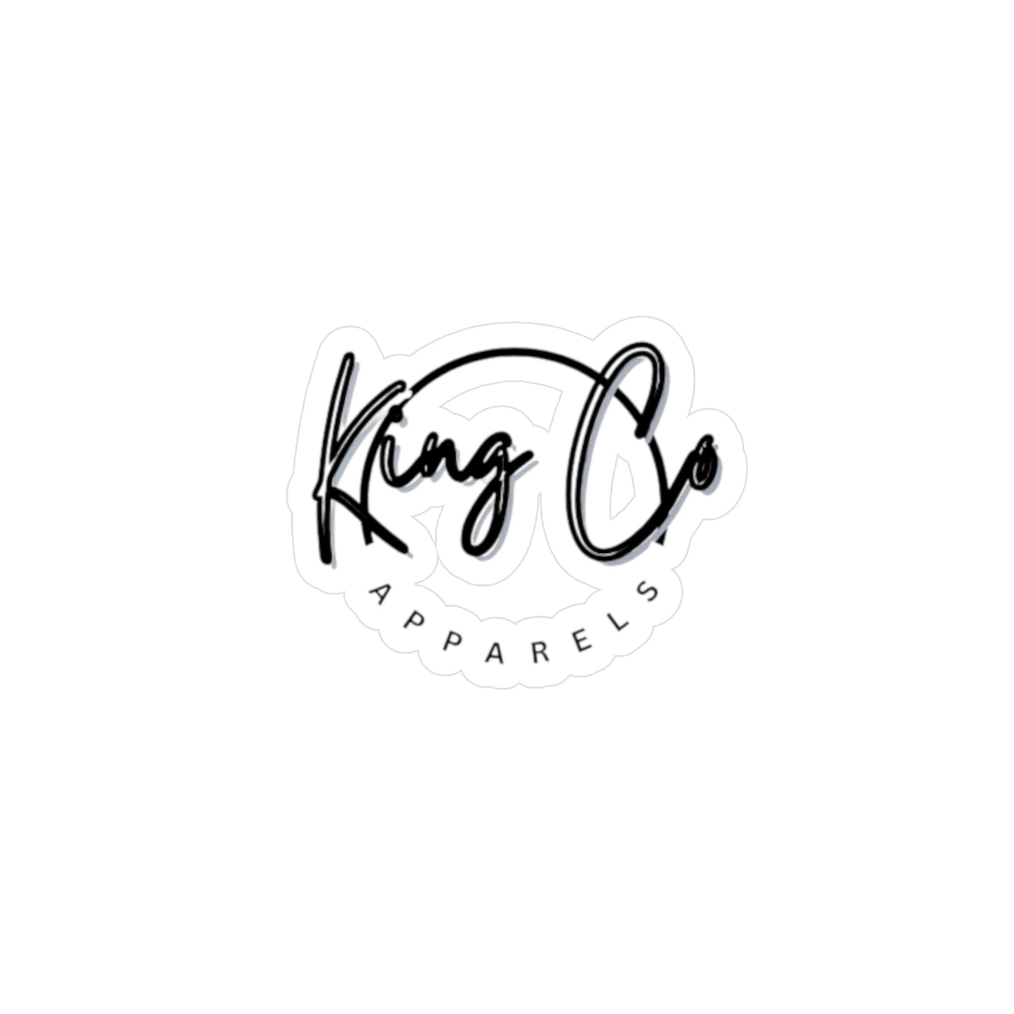 "King Co Apparels" Stylish, Vinyl Decals