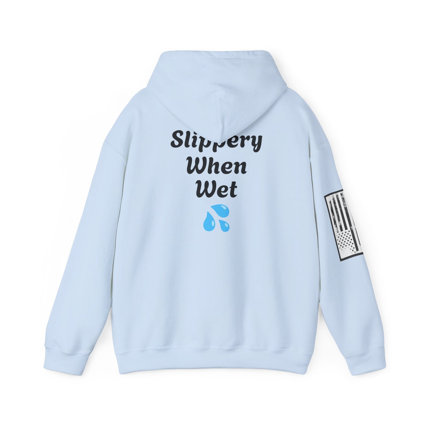 WARNING "Slippery When Wet" Unisex Heavy Blend™ Hooded Sweatshirt
