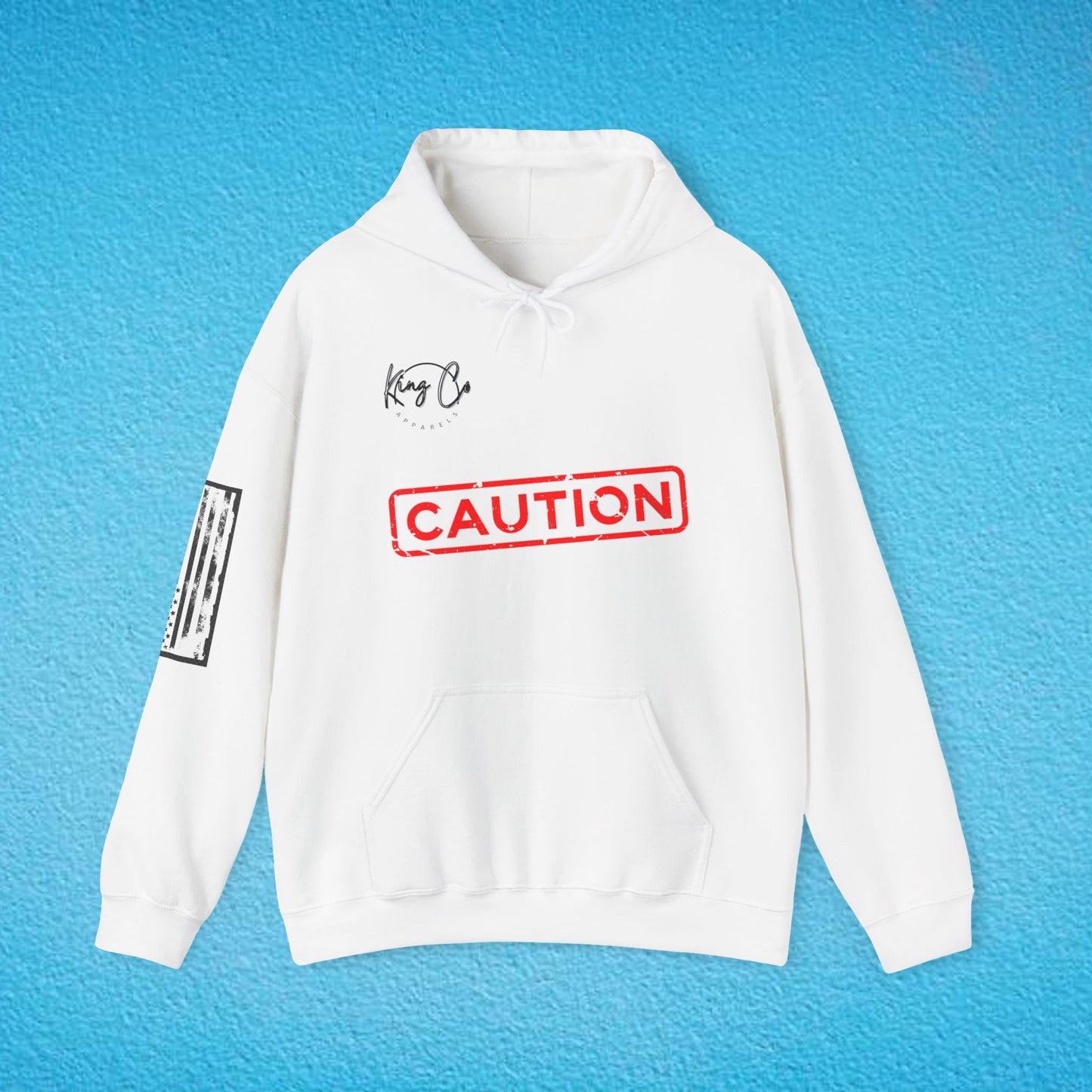 CAUTION "Moans When Mishandled.." Unisex Heavy Blend™ Hooded Sweatshirt