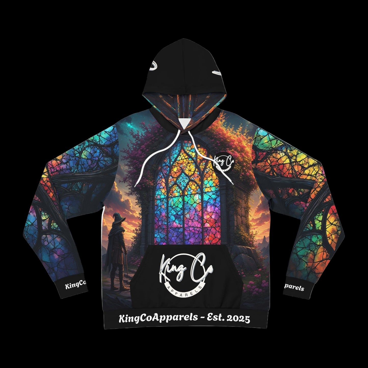 KingCoApparels "Stained Glass Nexus" Unisex Medium Blend™ Hooded Sweatshirt