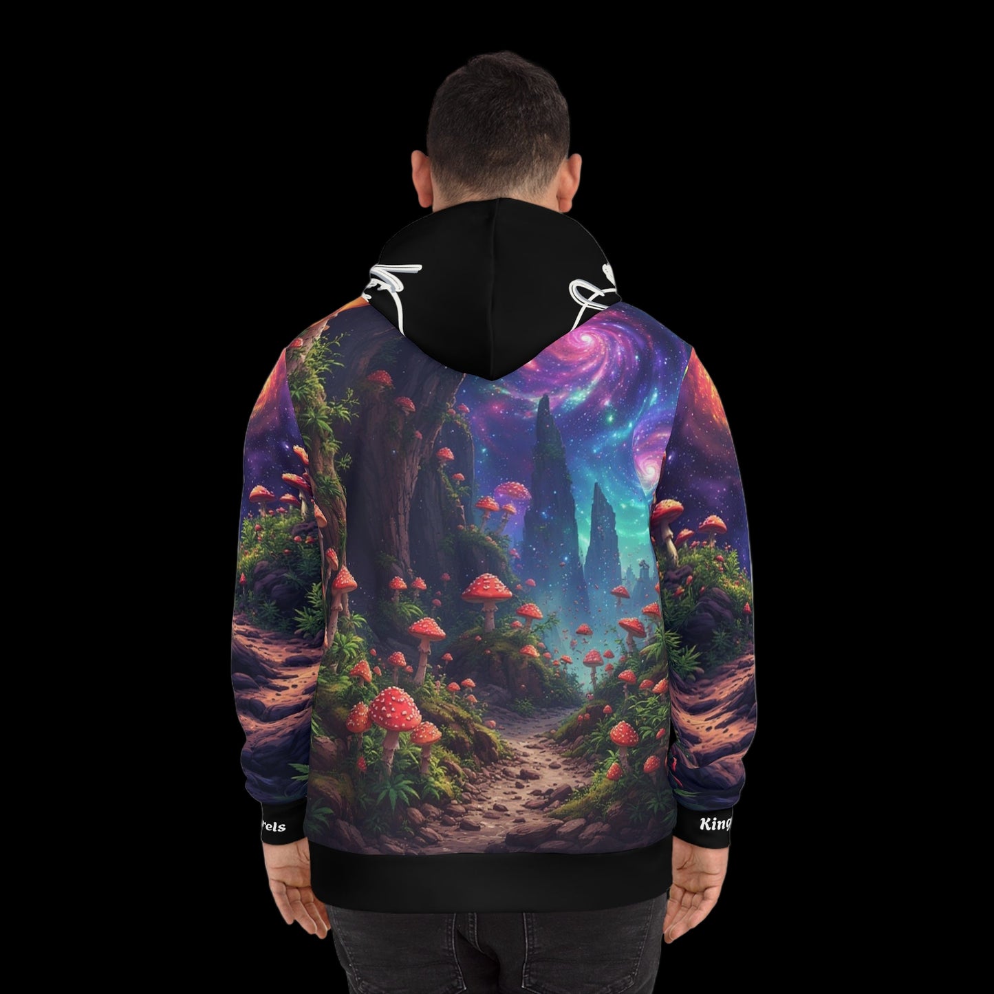 KingCoApparels "Cosmic Mushroom Garden" Unisex Medium Blend™ Hooded Sweatshirt