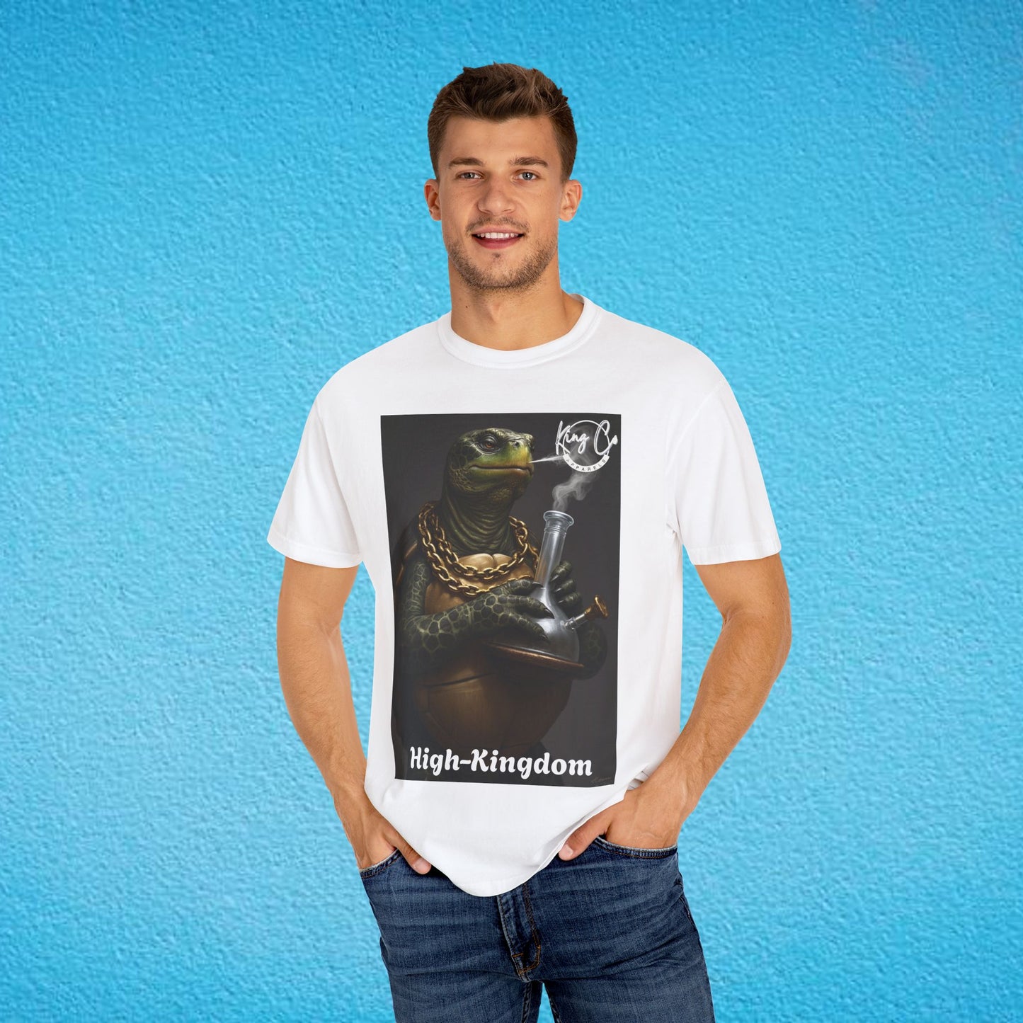 KingCoApparels, High-Kingdom "Tortoise" Unisex Garment-Dyed T-shirt