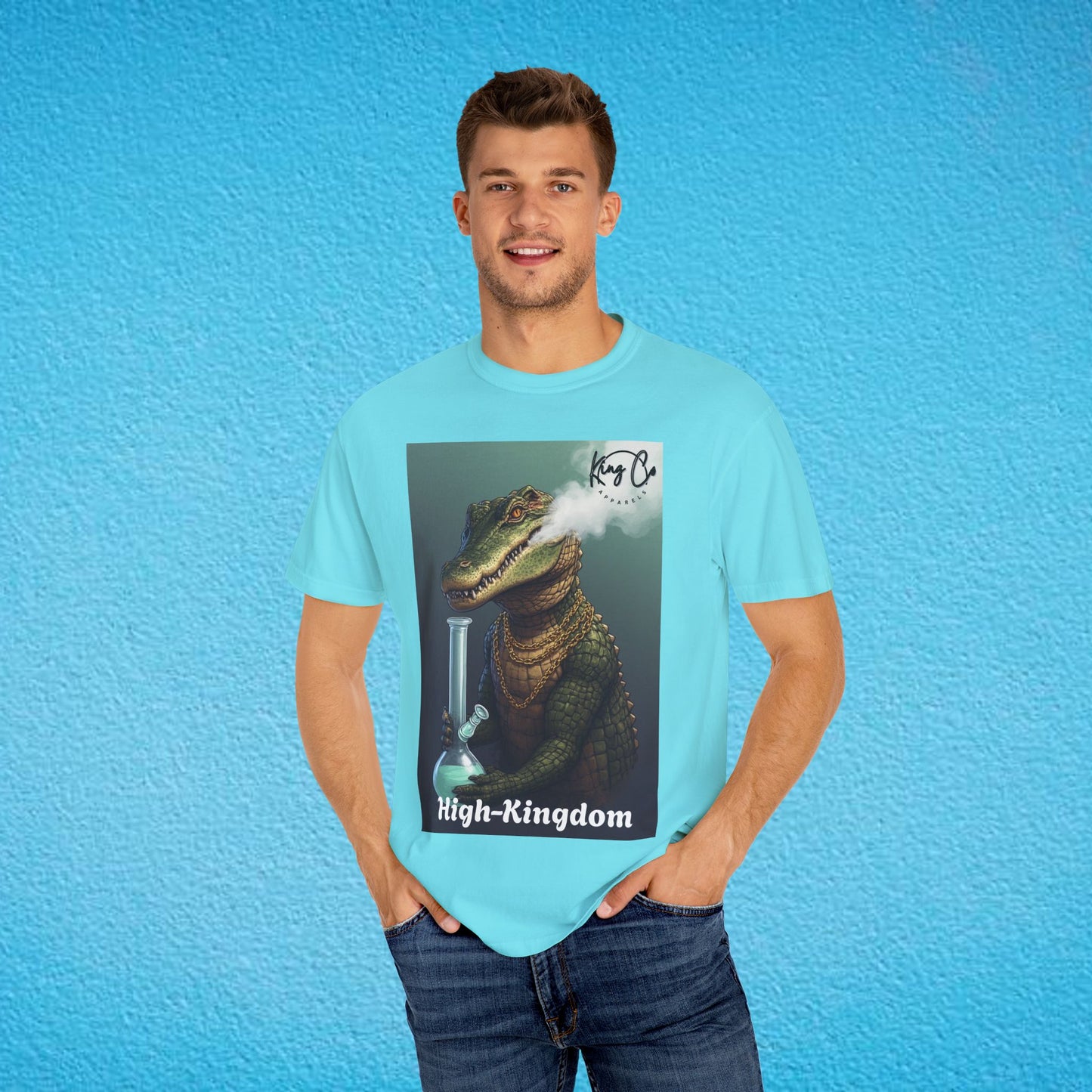 KingCoApparels, High-Kingdom "Crocodile" Unisex Garment-Dyed T-shirt