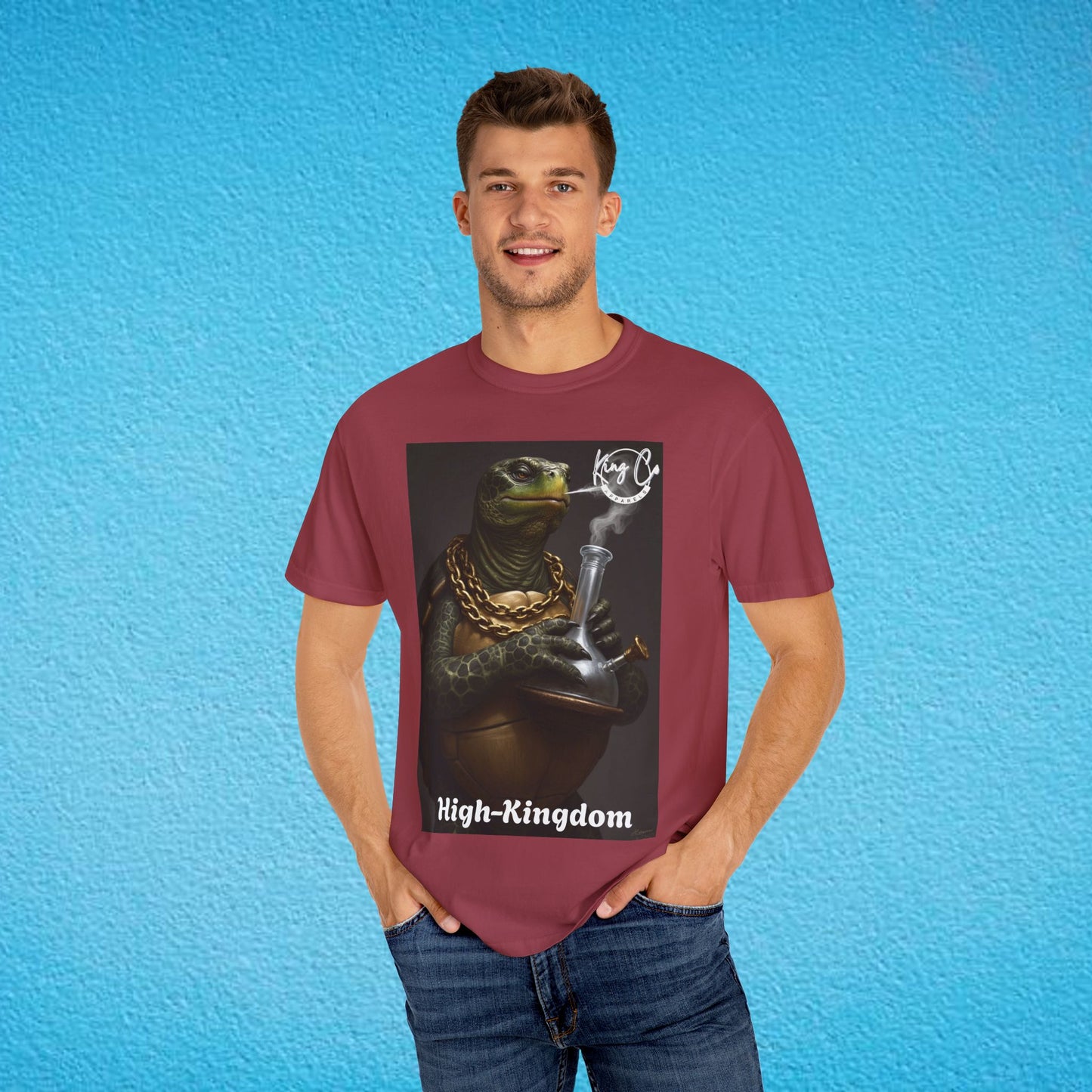 KingCoApparels, High-Kingdom "Tortoise" Unisex Garment-Dyed T-shirt