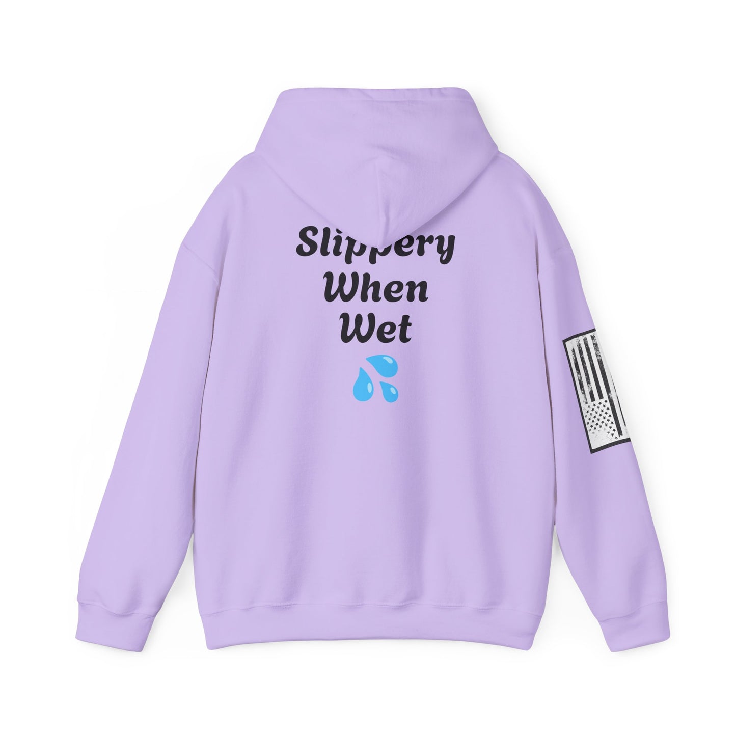 WARNING "Slippery When Wet" Unisex Heavy Blend™ Hooded Sweatshirt