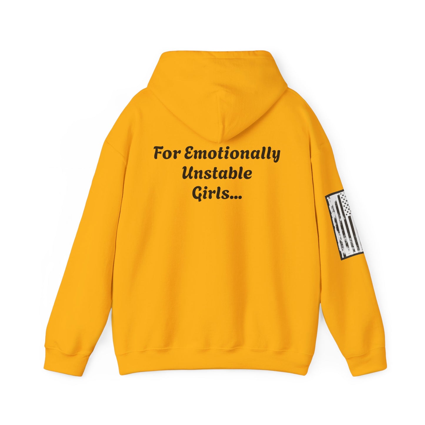 CAUTION Fall Hazard "For Emotionally Unstable Girls" Unisex Heavy Blend™ Hooded Sweatshirt