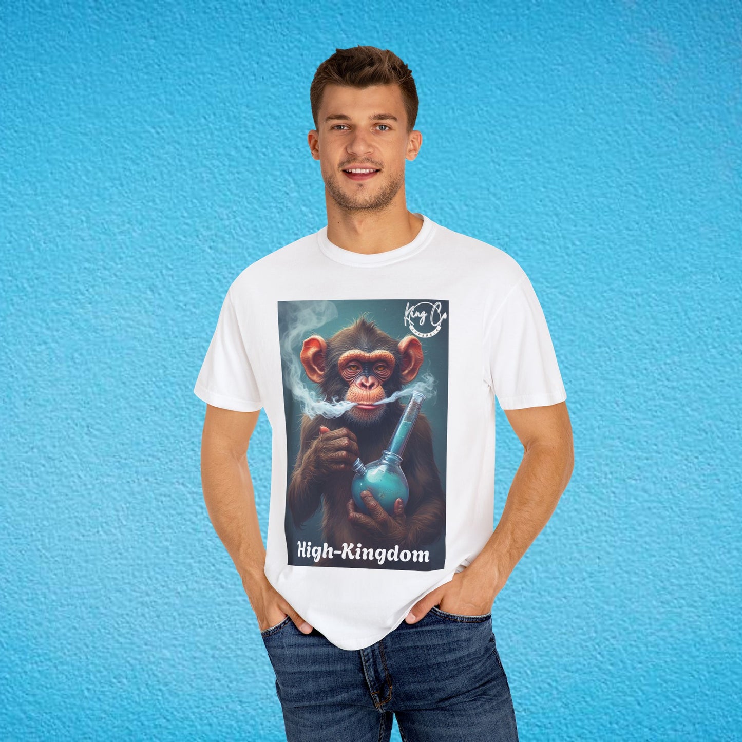 KingCoApparels, High-Kingdom "Chimp" Unisex Garment-Dyed T-shirt