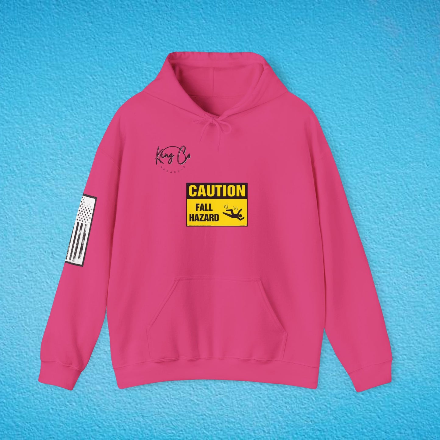CAUTION Fall Hazard "For Emotionally Unstable Girls" Unisex Heavy Blend™ Hooded Sweatshirt