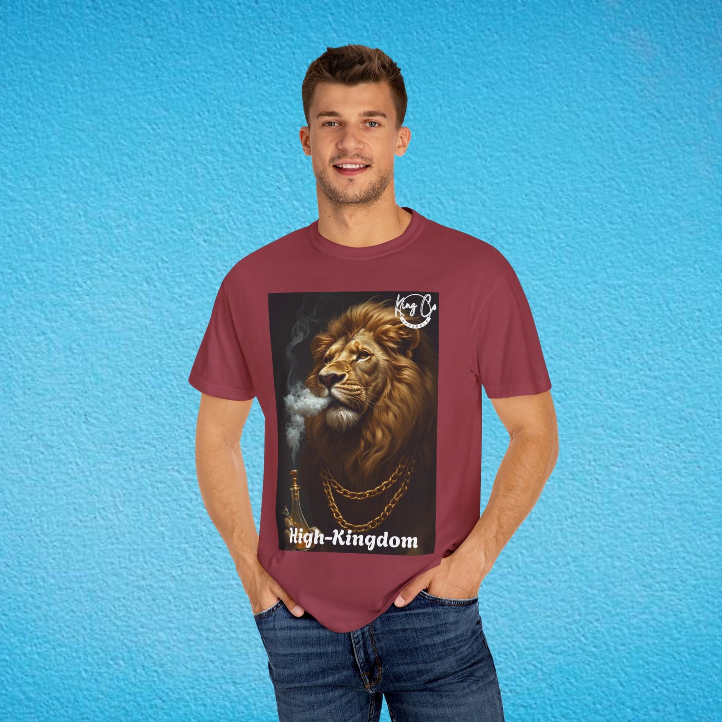 KingCoApparels, High-Kingdom "Lion" Unisex Garment-Dyed T-shirt