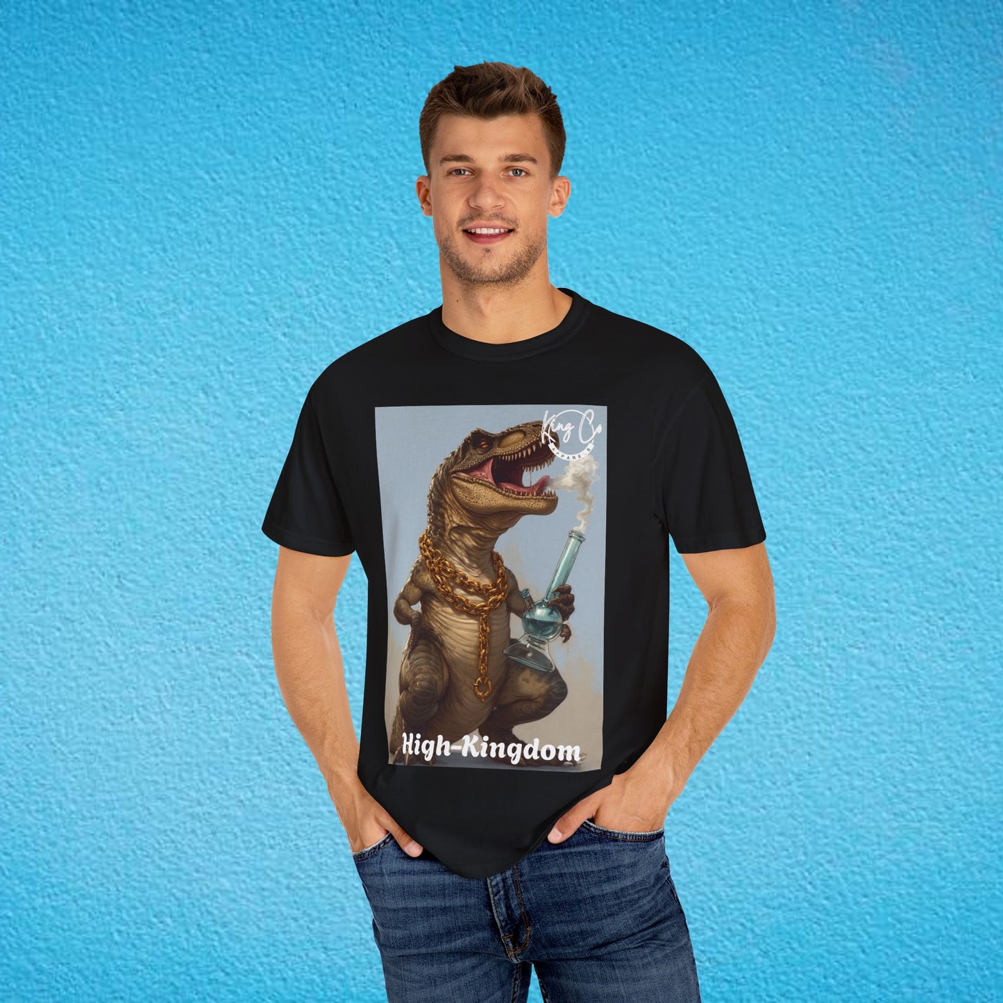 KingCoApparels, High-Kingdom "T-Rex" Unisex Garment-Dyed T-shirt