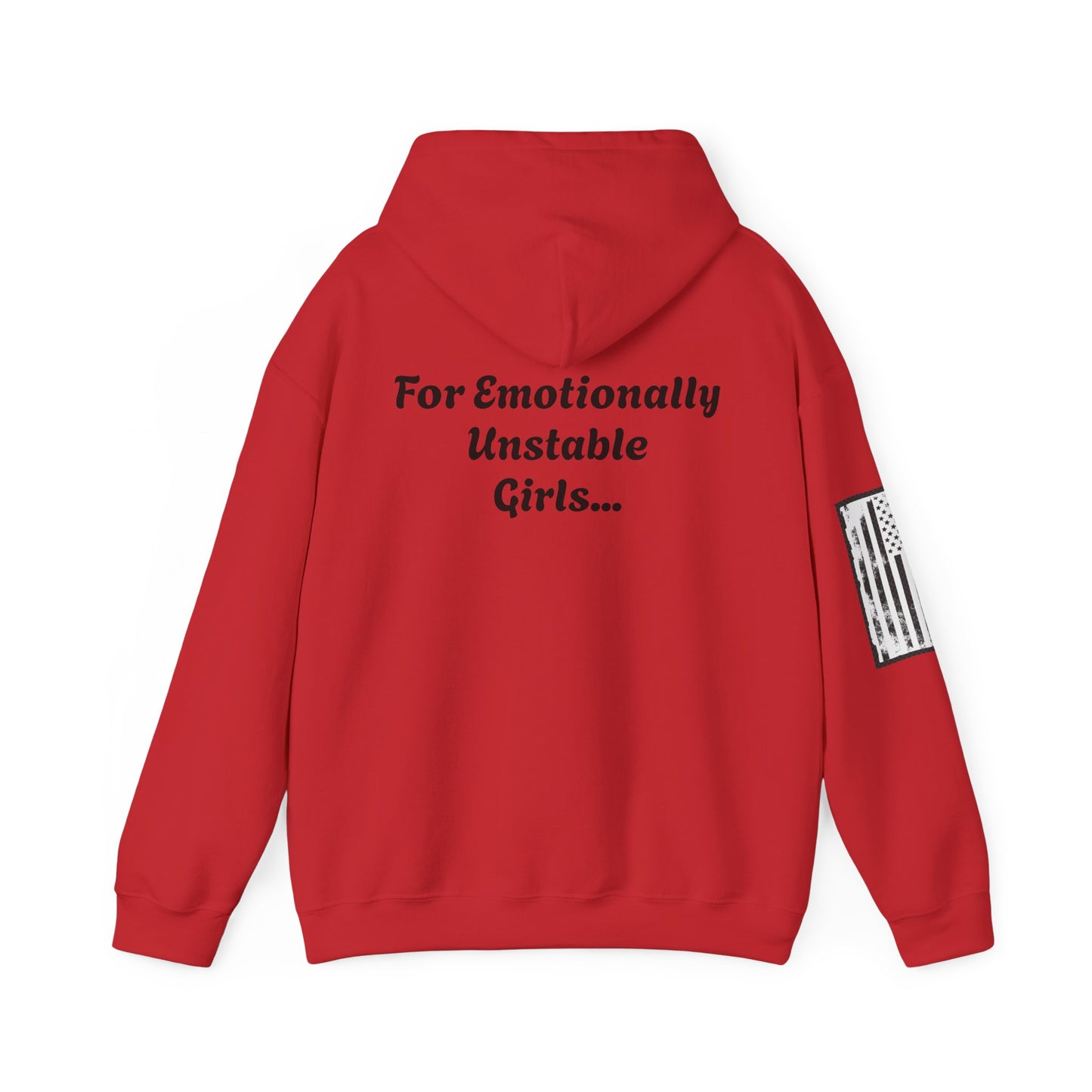 CAUTION Fall Hazard "For Emotionally Unstable Girls" Unisex Heavy Blend™ Hooded Sweatshirt