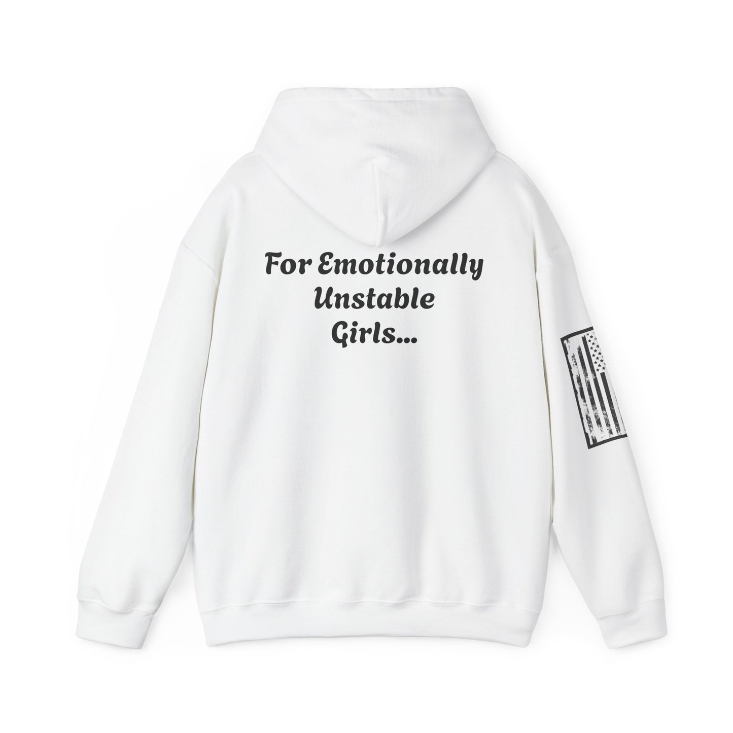 CAUTION Fall Hazard "For Emotionally Unstable Girls" Unisex Heavy Blend™ Hooded Sweatshirt