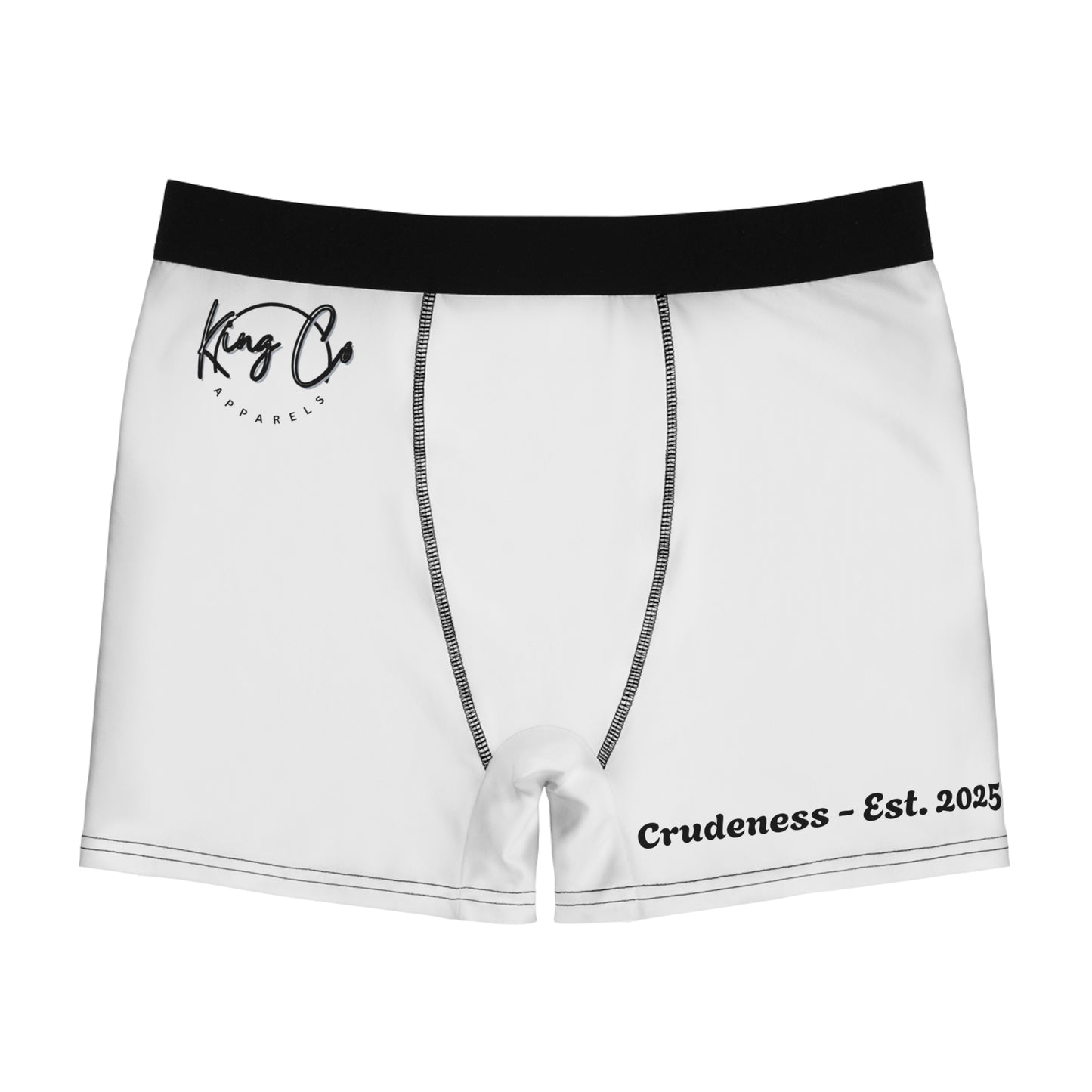 "King Co Apparels" Men's, Boxer Briefs 'Crudeness - Est. 2025'