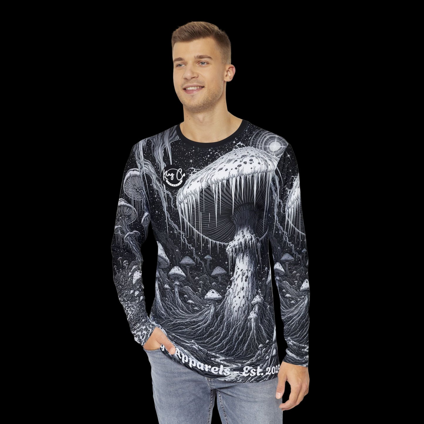 KingCoApparels "Psilocybin World" Unisex Medium Heavy Blend Long-Sleeve Shirt