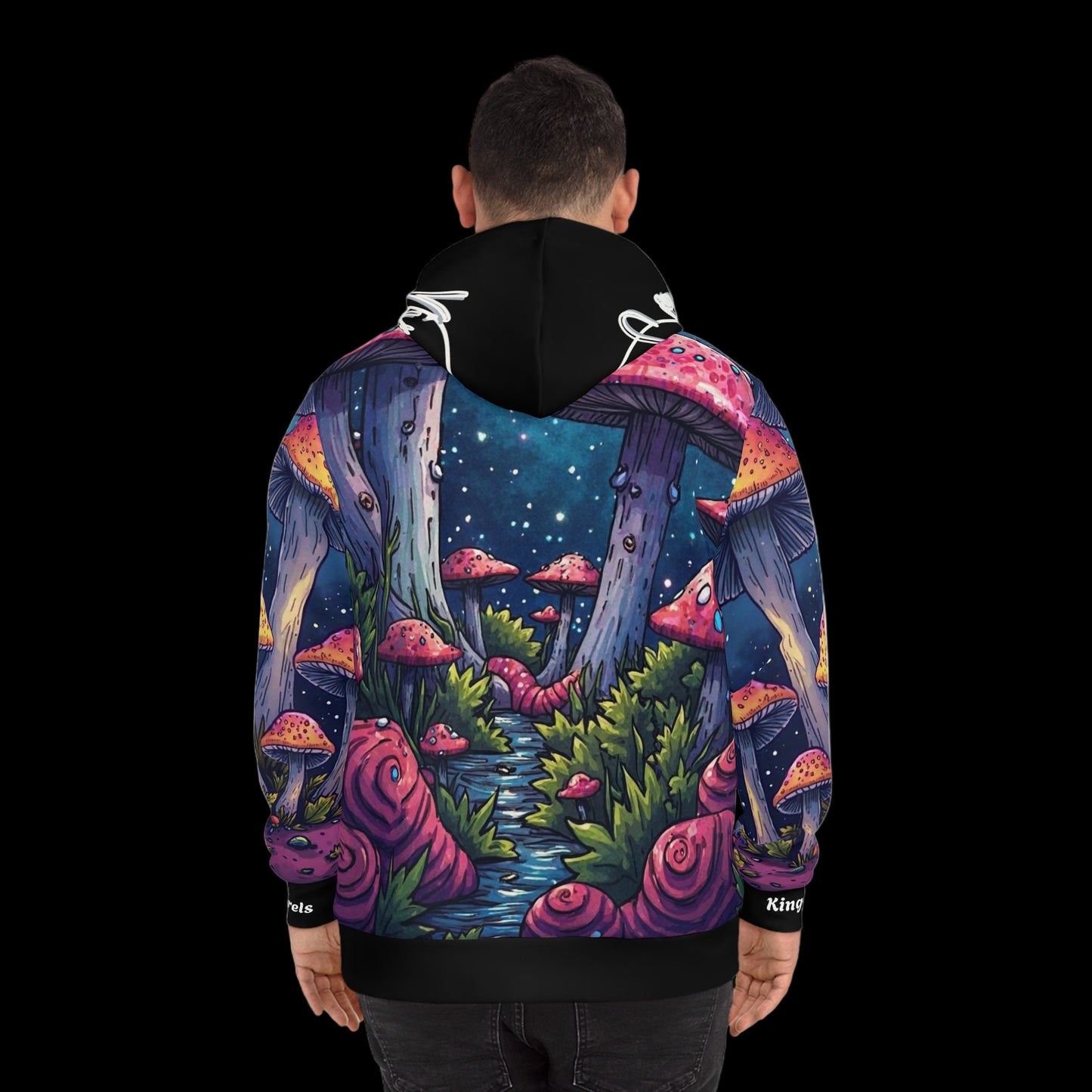 KingCoApparels "Psychedelic Shroom Galaxy" Unisex Medium Blend™ Hooded Sweatshirt