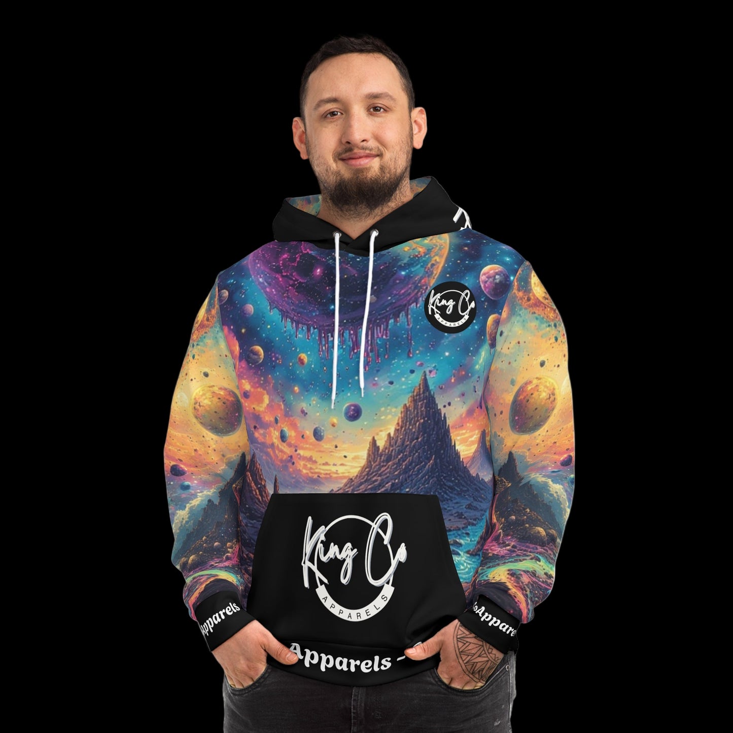 KingCoApparels "Galactical World" Unisex Medium Blend™ Hooded Sweatshirt