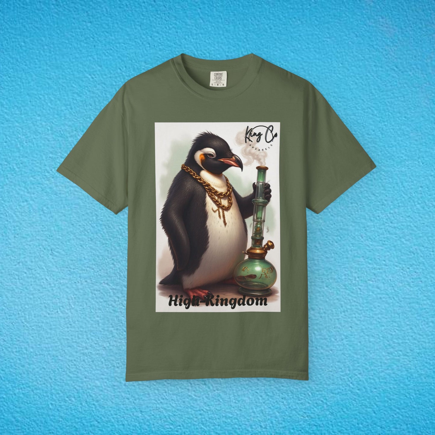 KingCoApparels, High-Kingdom "Penguin" Unisex Garment-Dyed T-shirt