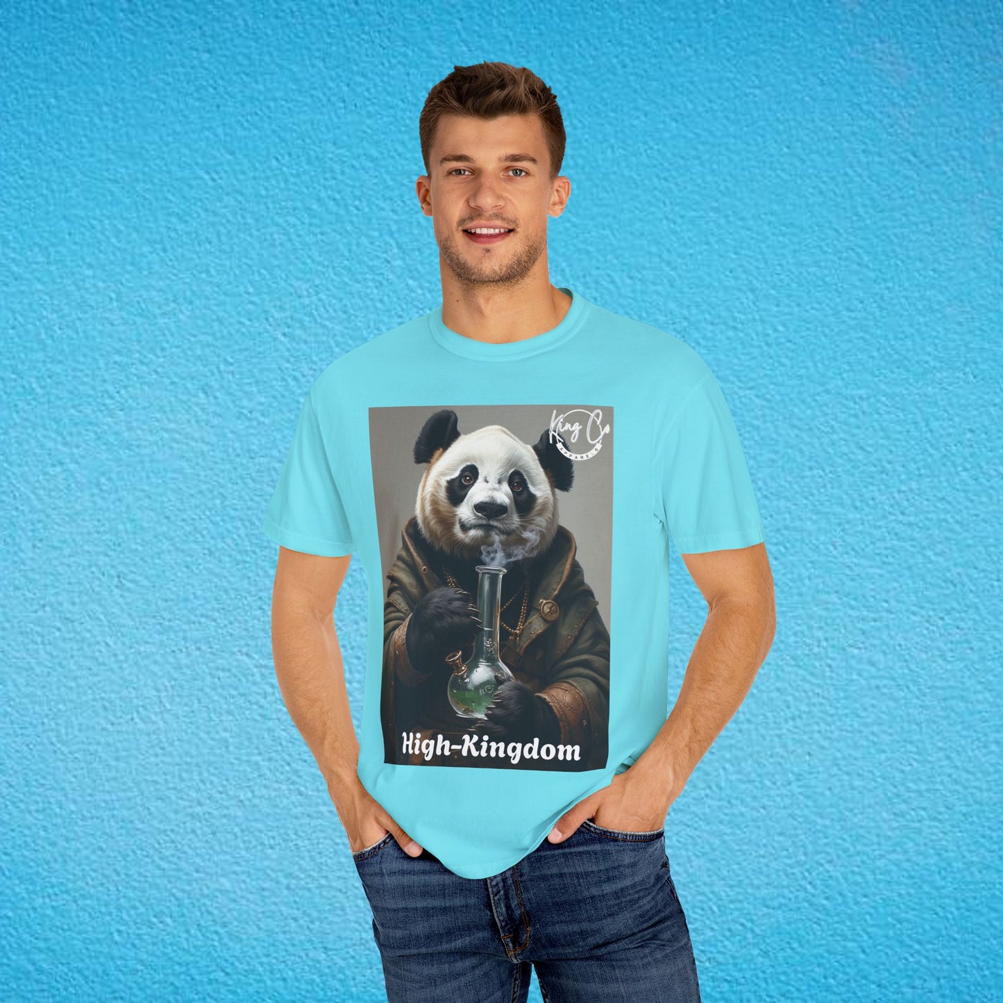 KingCoApparels, High-Kingdom "Panda" Unisex Garment-Dyed T-shirt