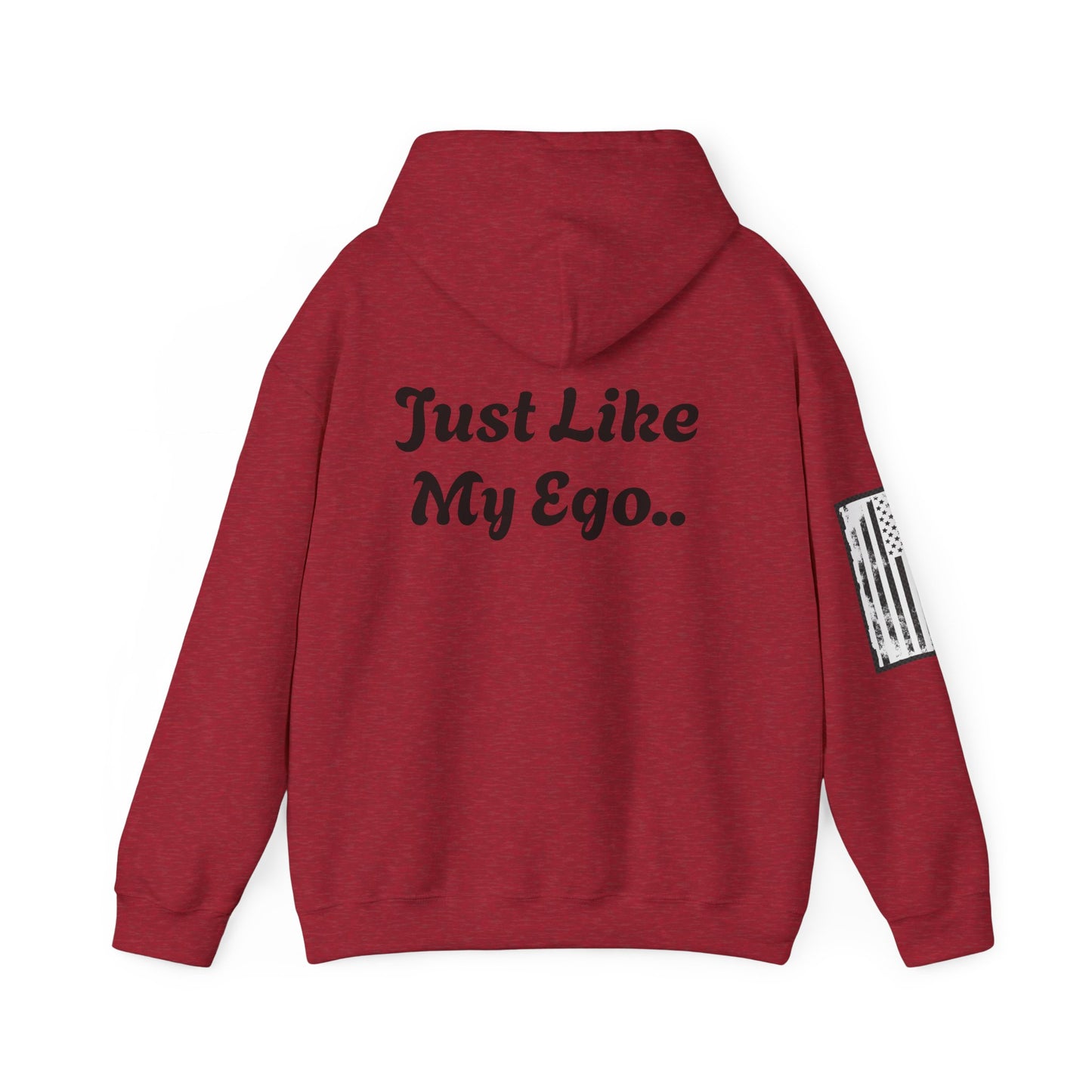 CAUTION FRAGILE "Just Like My Ego.." Unisex Heavy Blend™ Hooded Sweatshirt