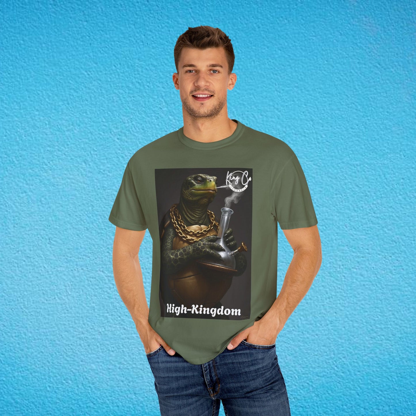 KingCoApparels, High-Kingdom "Tortoise" Unisex Garment-Dyed T-shirt