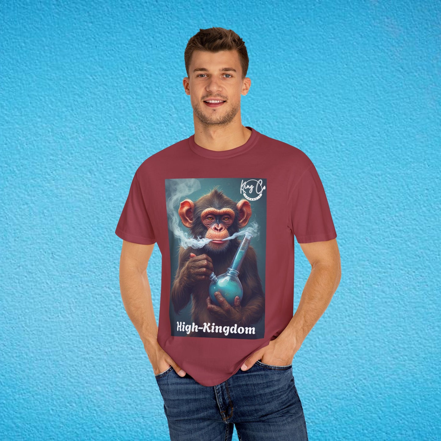 KingCoApparels, High-Kingdom "Chimp" Unisex Garment-Dyed T-shirt