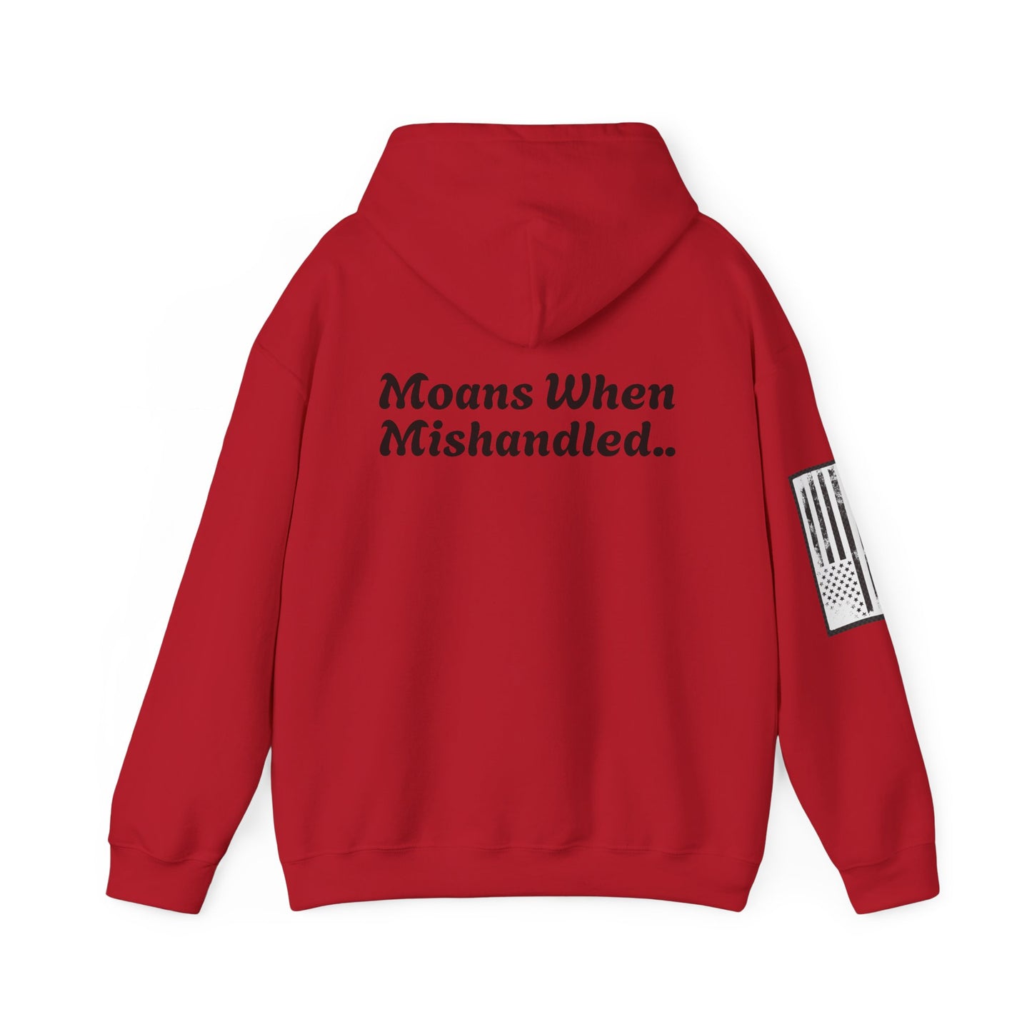 CAUTION "Moans When Mishandled.." Unisex Heavy Blend™ Hooded Sweatshirt