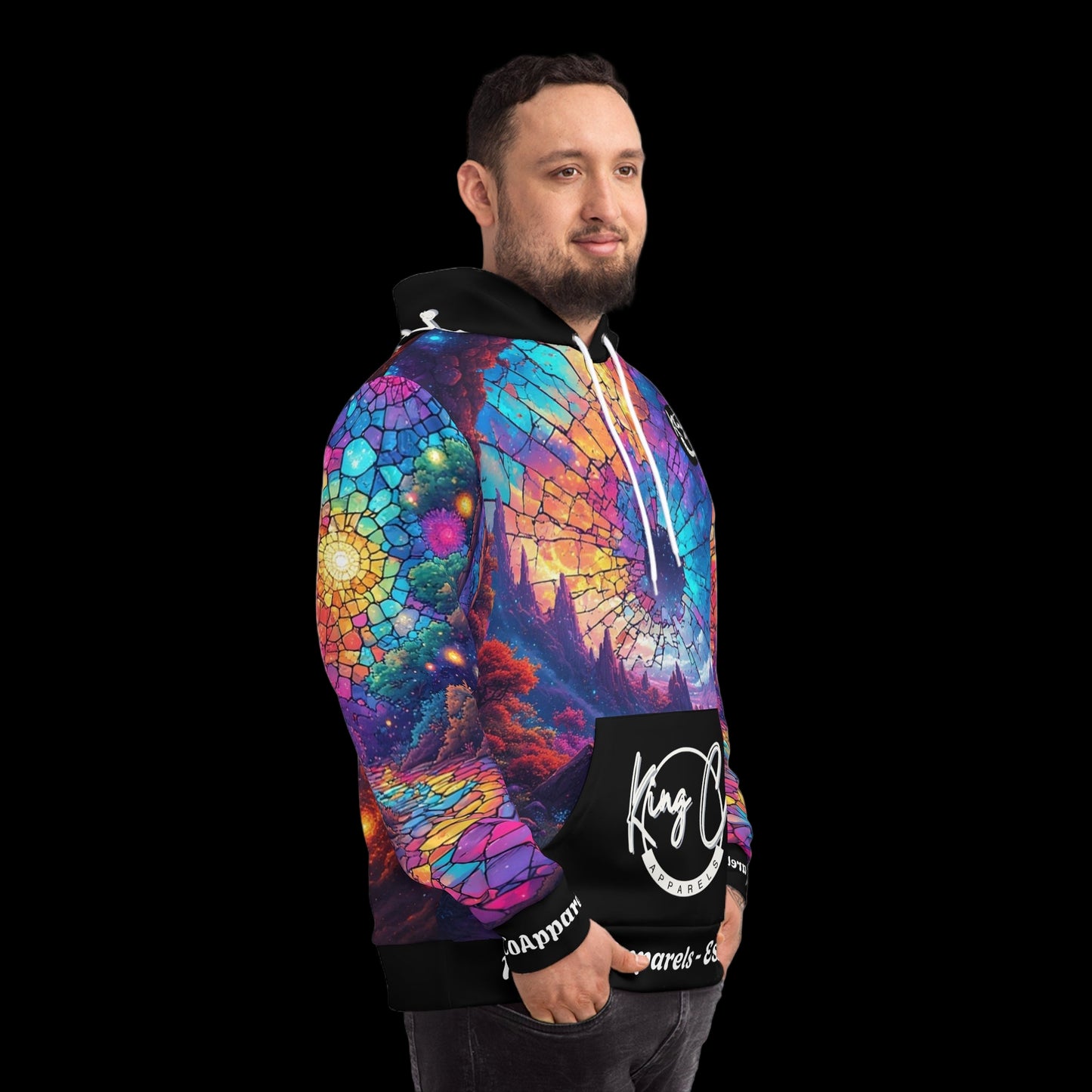 KingCoApparels "Broken Universe" Unisex Medium Blend™ Hooded Sweatshirt