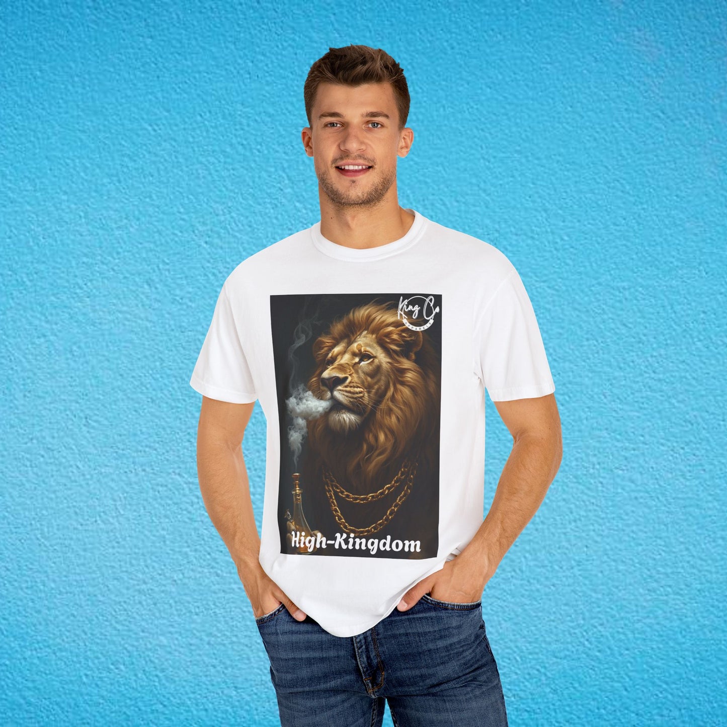 KingCoApparels, High-Kingdom "Lion" Unisex Garment-Dyed T-shirt